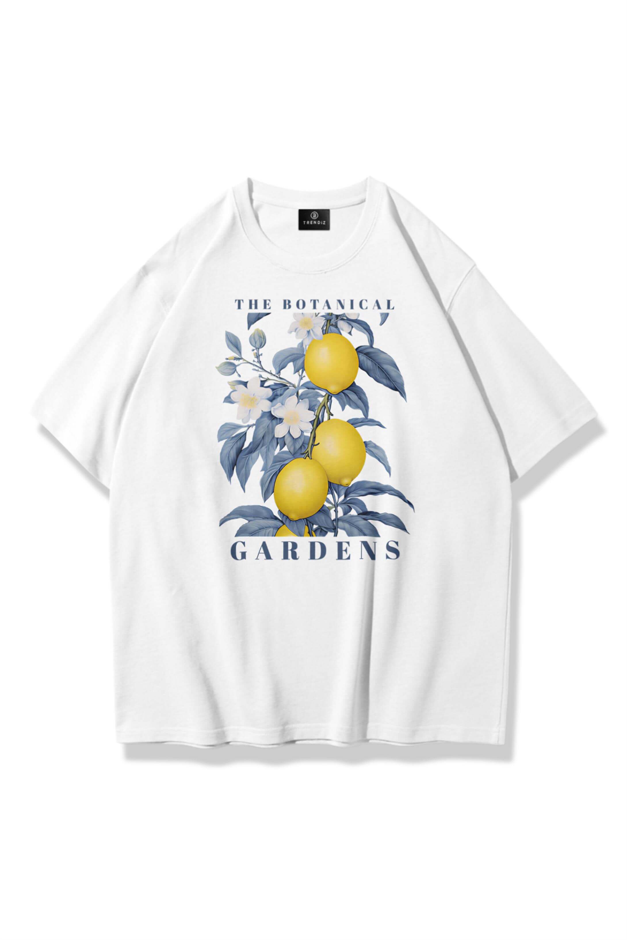 Unisex The Botanical Gardens Tshirt Beyaz