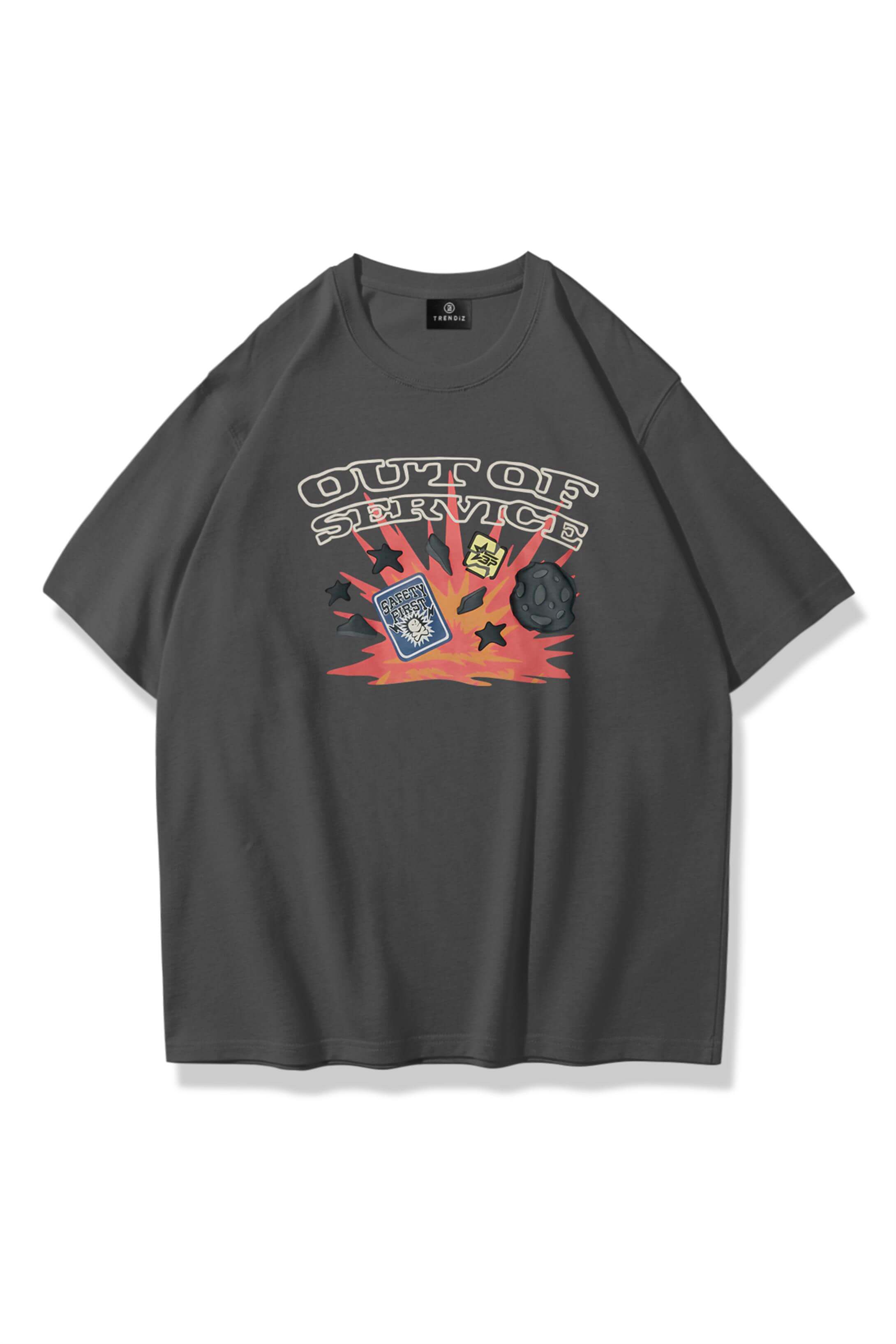 Unisex Out of Service Tshirt Antrasit