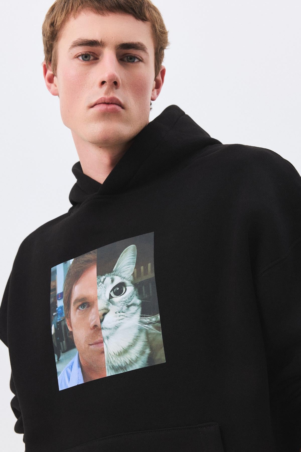 Kadın Dexter Cat Sweatshirt Siyah