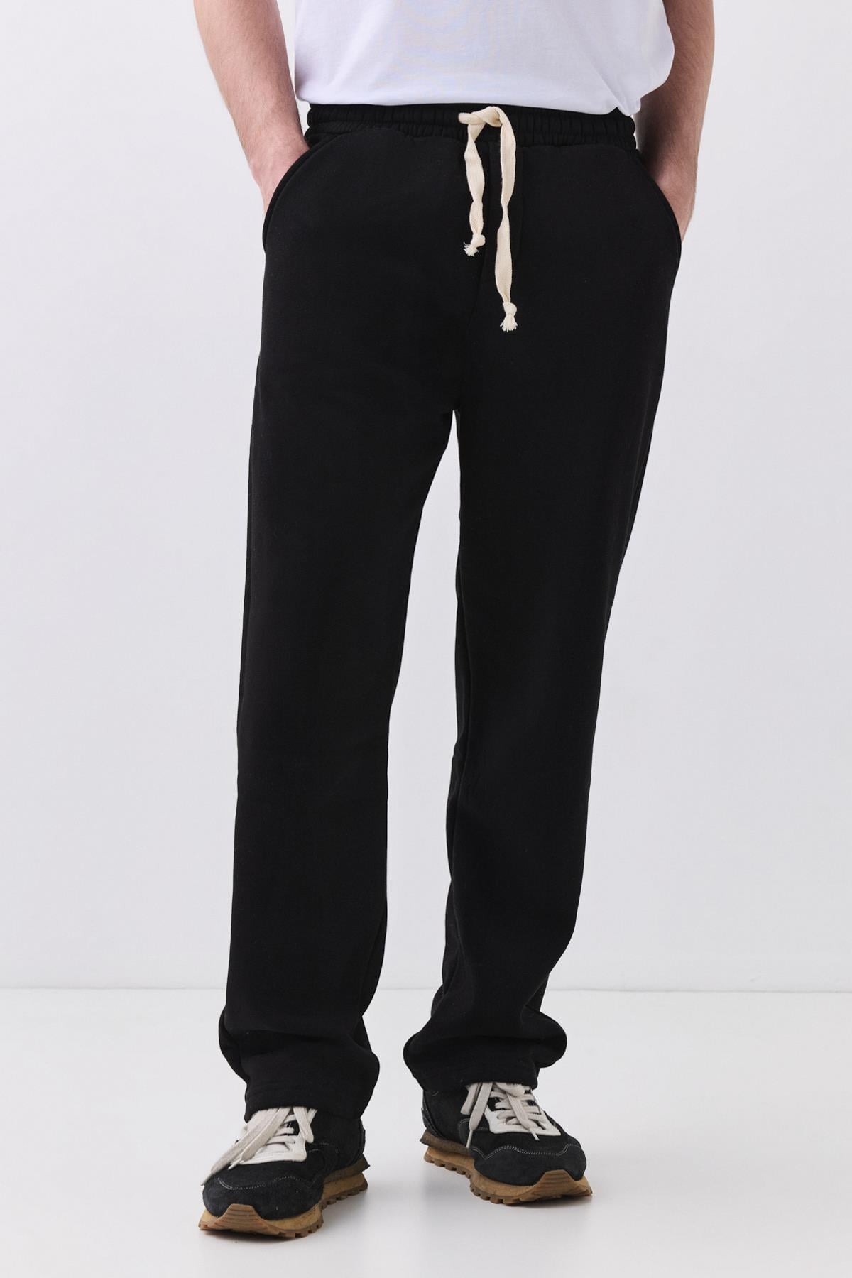 Erkek Bol Paça Eşofman Altı Siyah 2042