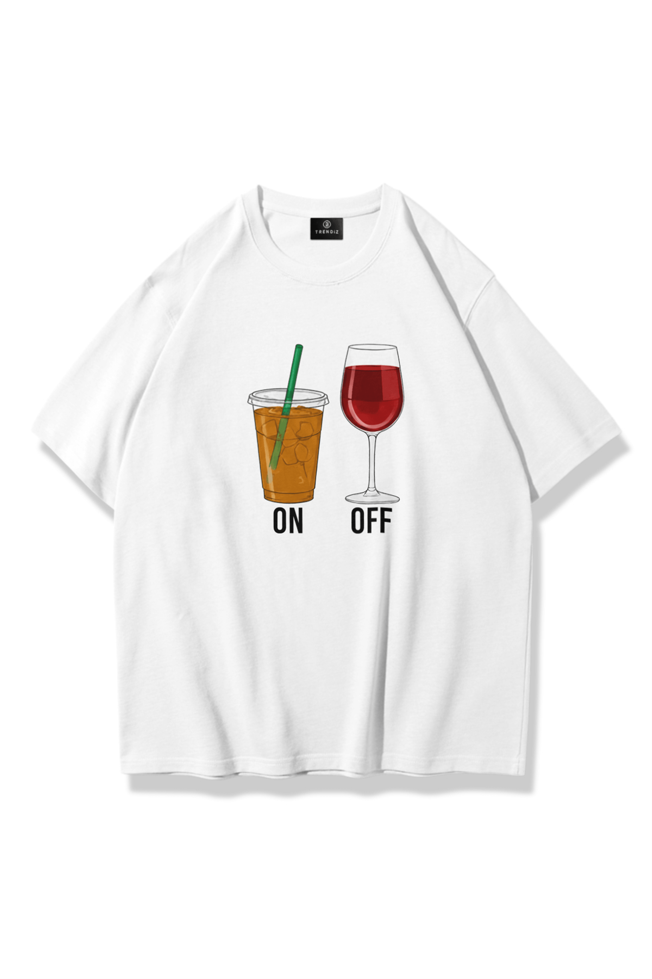 Kadın On Off Tshirt Beyaz
