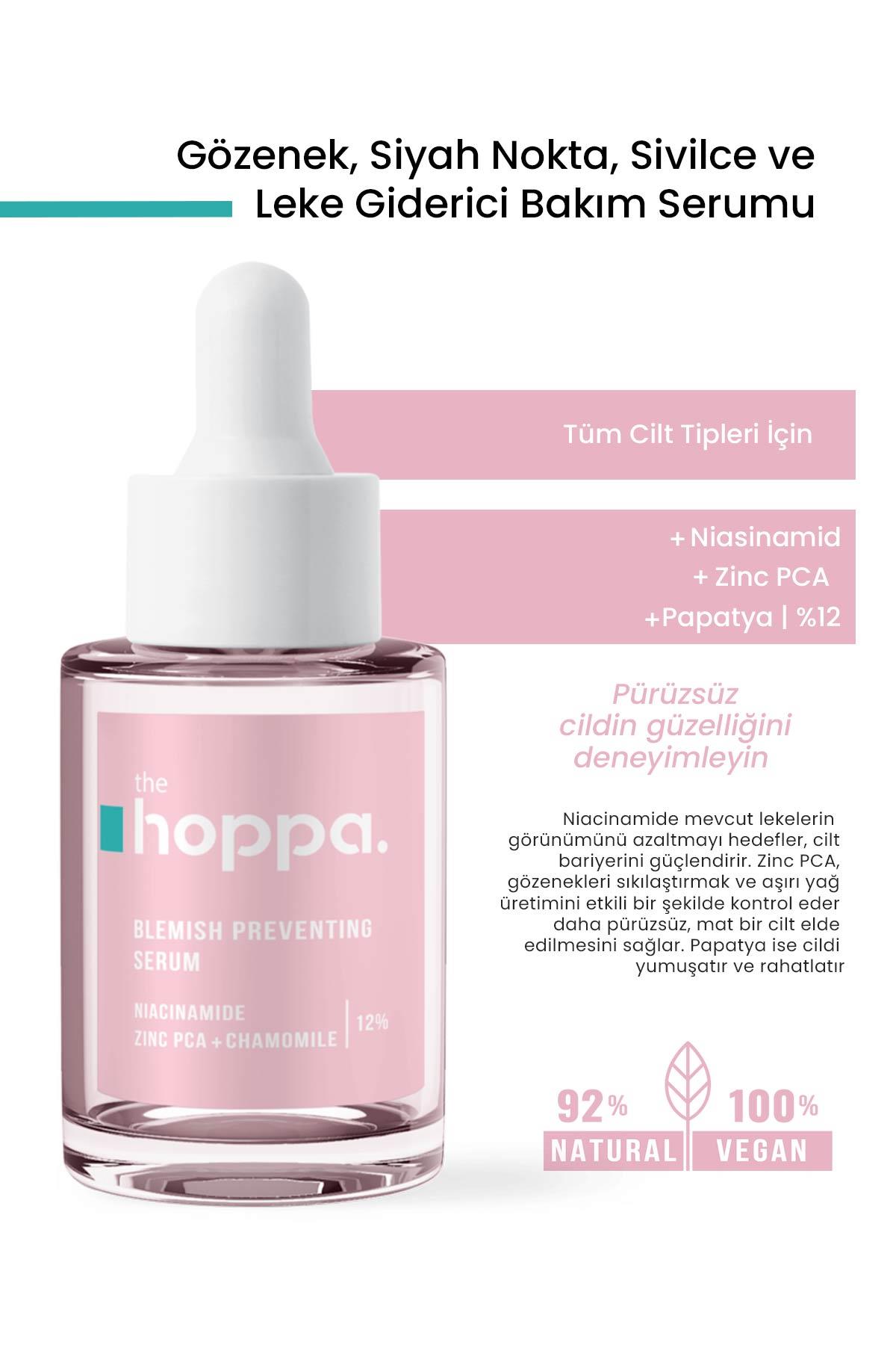 Gözenek, Siyah Nokta, Akne ve Leke Karşıtı Bakım Serumu Niasinamid + Zinc PCA + Papatya | %12 - 30 ML