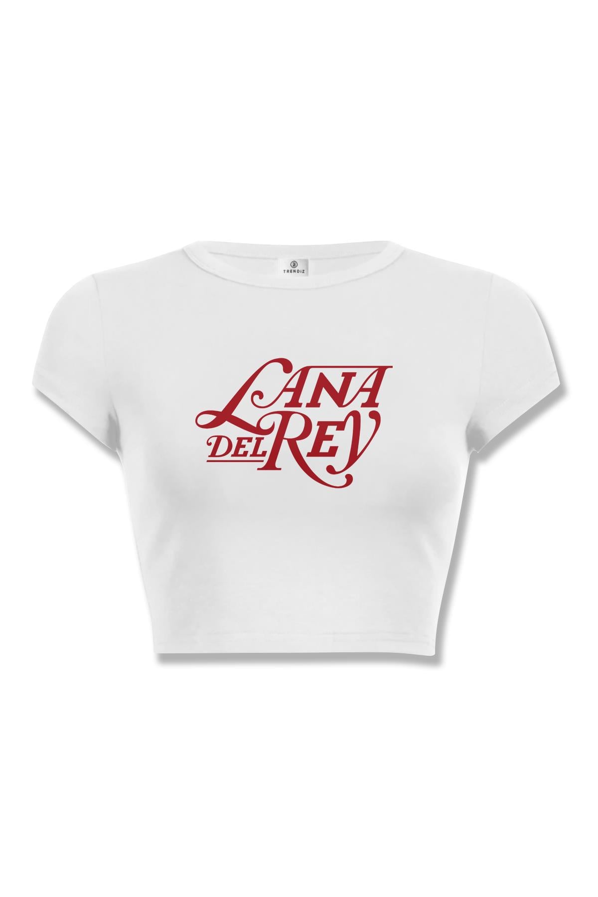 Kadın Lana Del Rey Crop Beyaz
