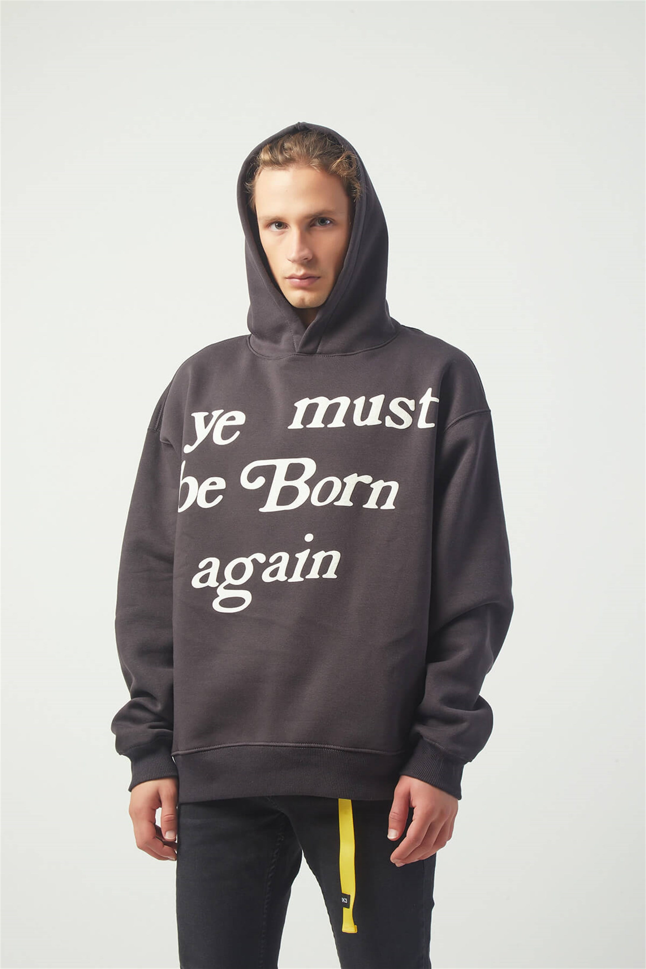Trendiz Again Oversıze Sweatshirt Hoodie Koyugrı TR30023