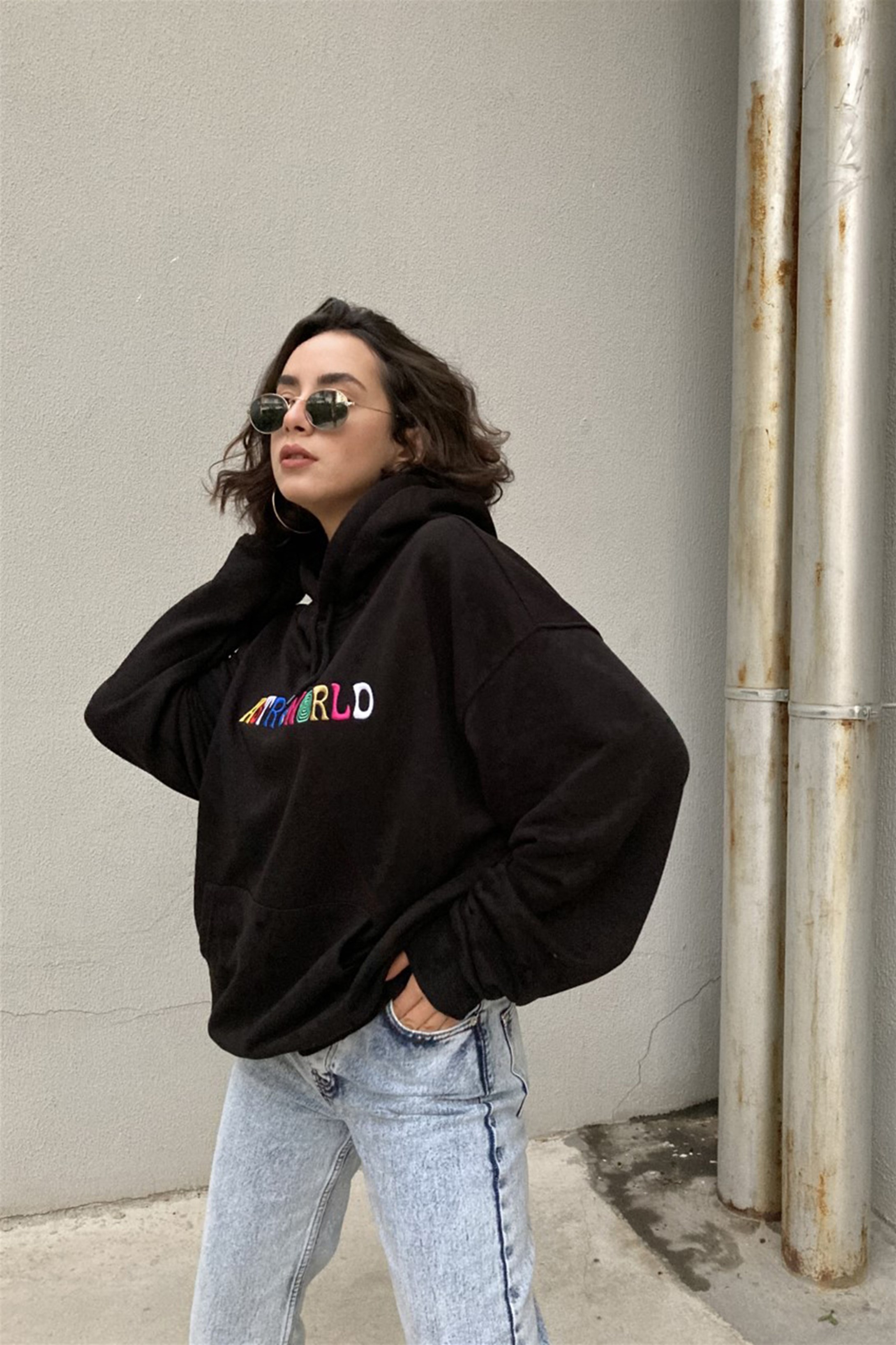 Trendiz Astra World Unisex Hoodie Siyah 111200