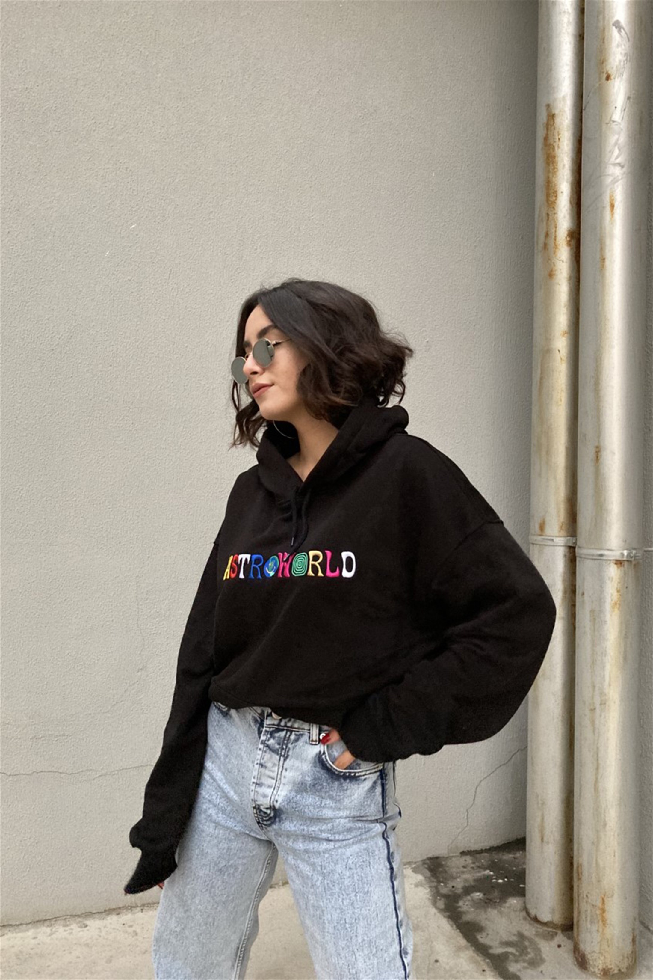 Trendiz Astra World Unisex Hoodie Siyah 111200