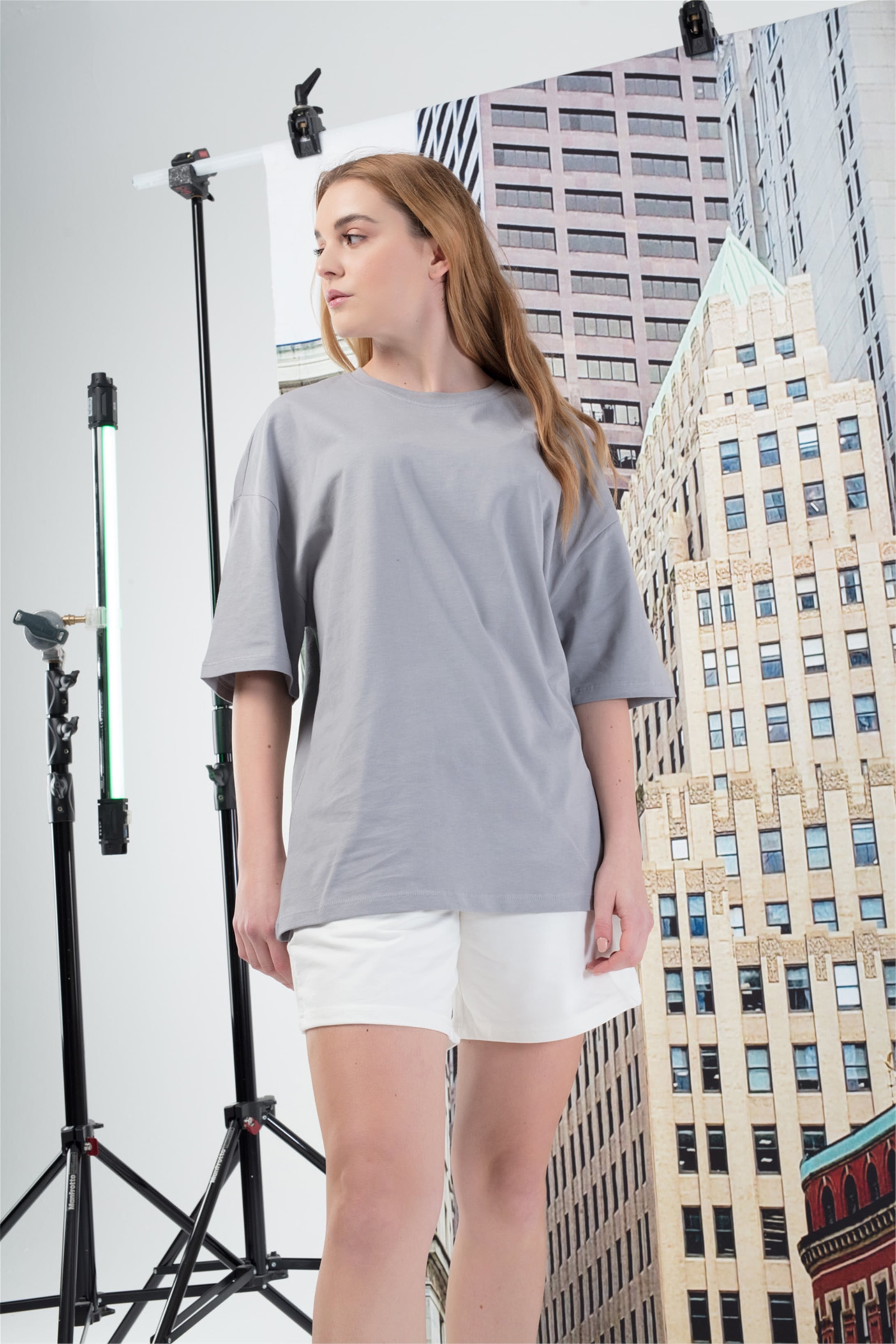 Trendiz Basic Kadın Tshirt Gri