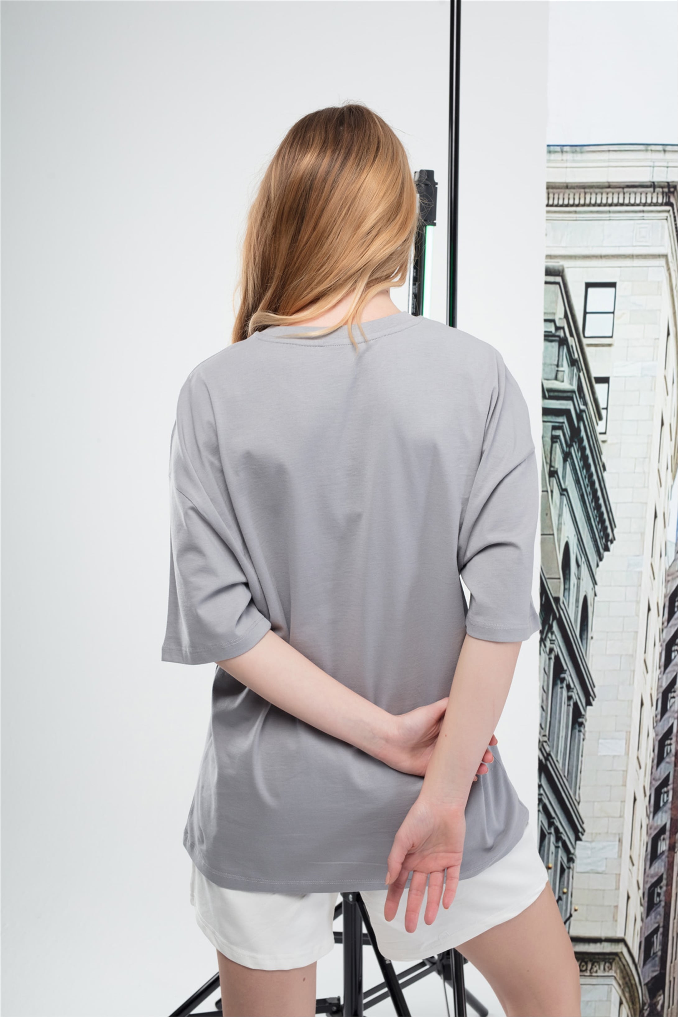 Trendiz Basic Kadın Tshirt Gri