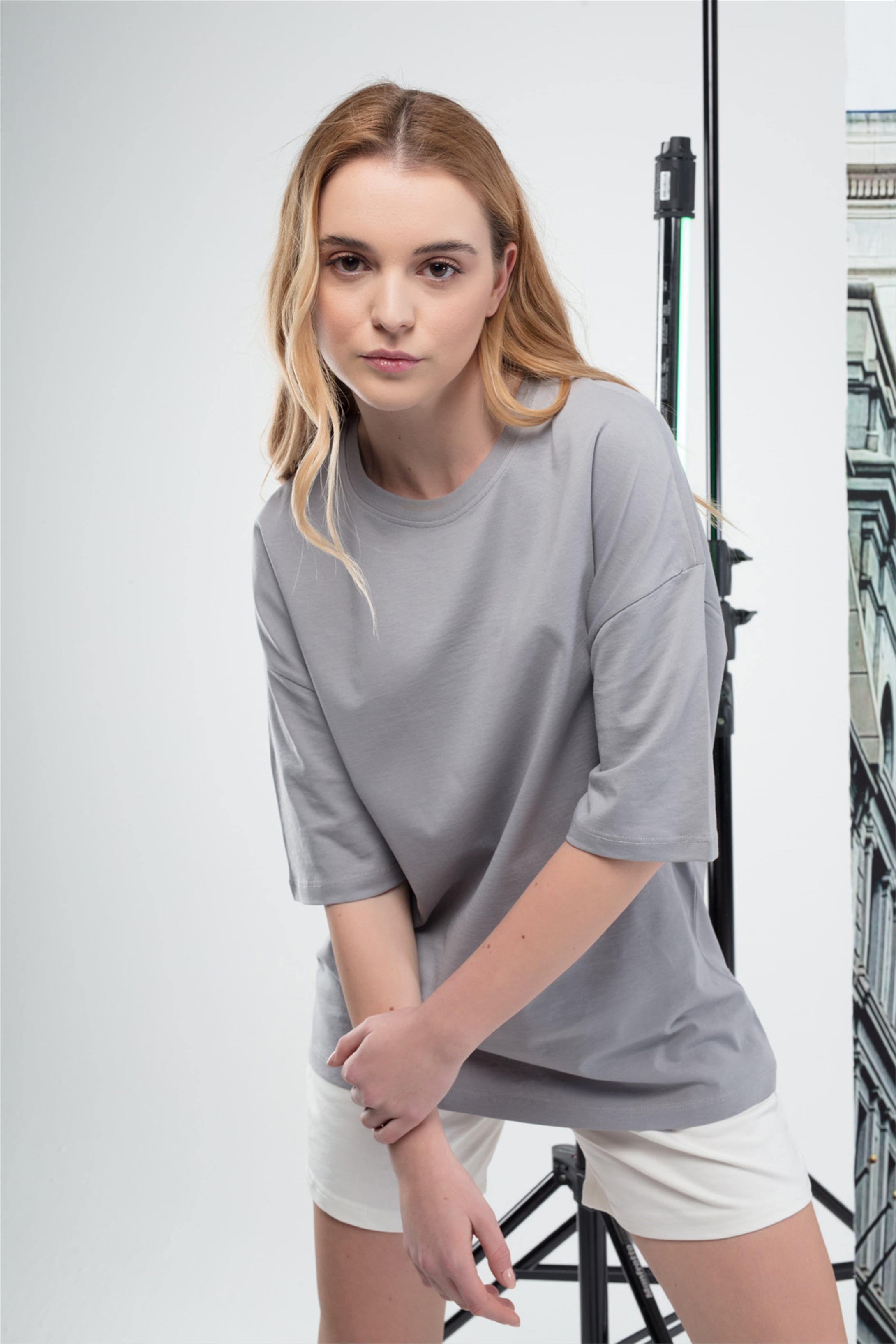 Trendiz Basic Kadın Tshirt Gri