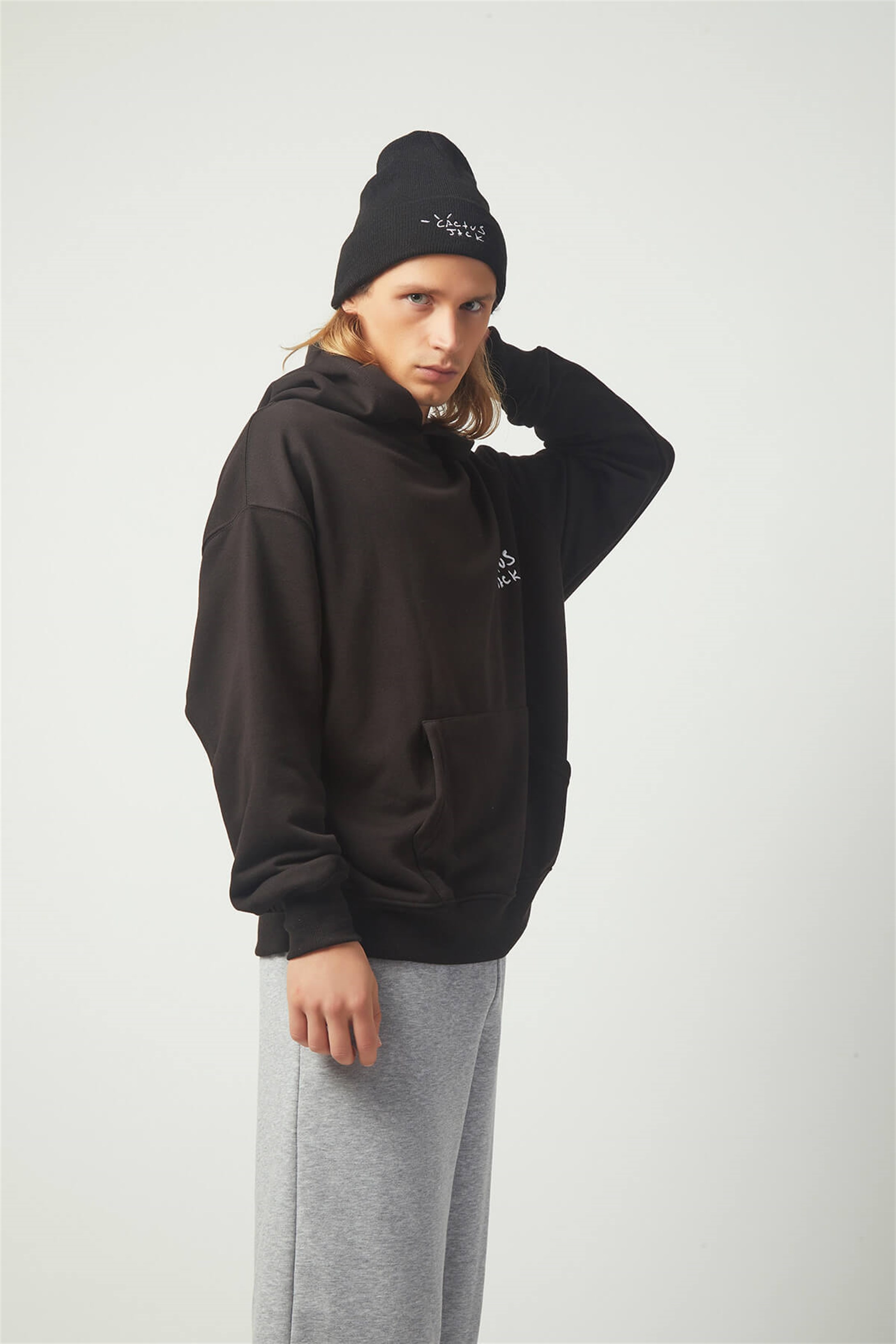 Trendiz Cactus Oversıze Sweatshirt Hoodie Siyah TR30013