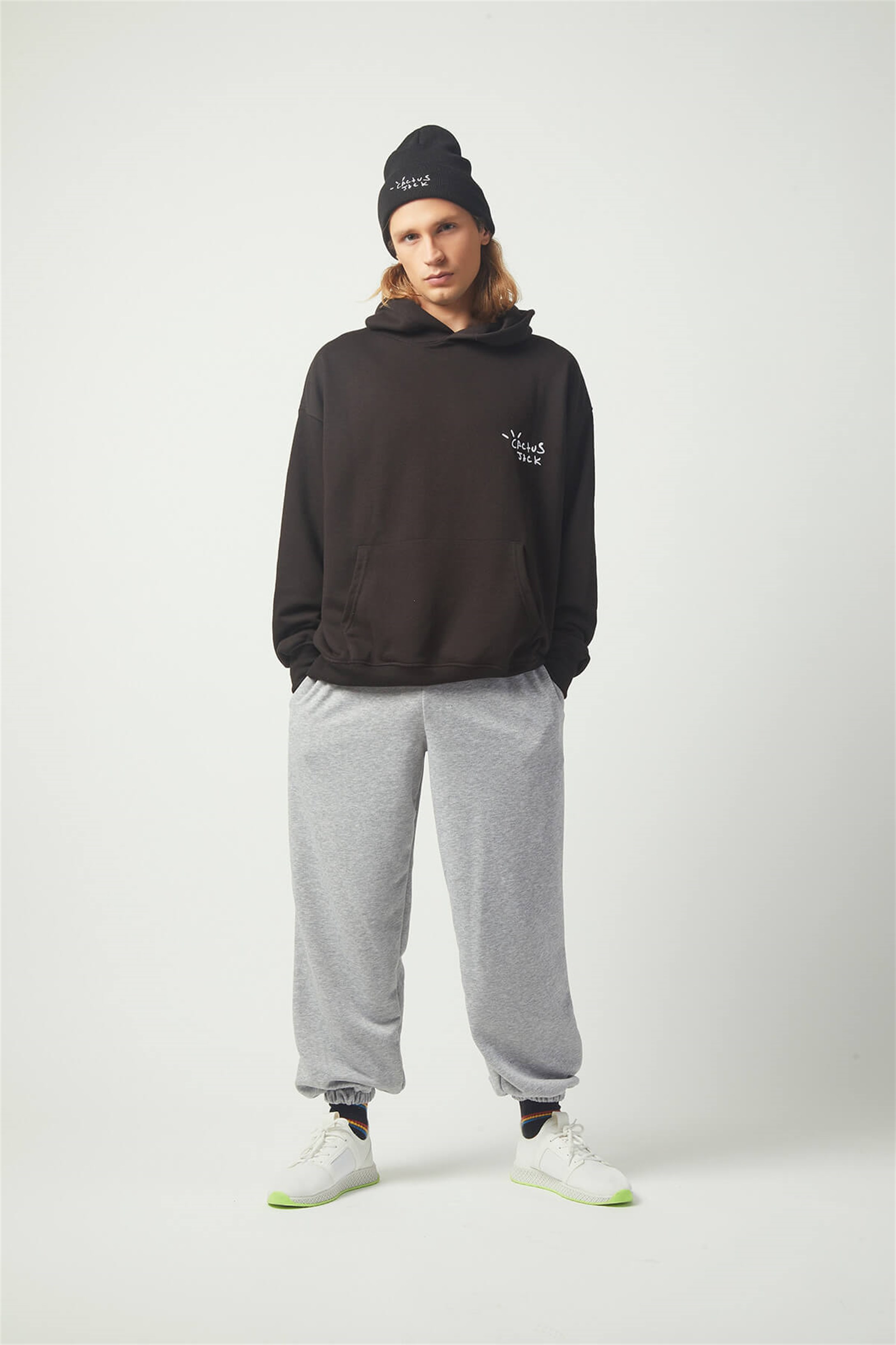 Trendiz Cactus Oversıze Sweatshirt Hoodie Siyah TR30013