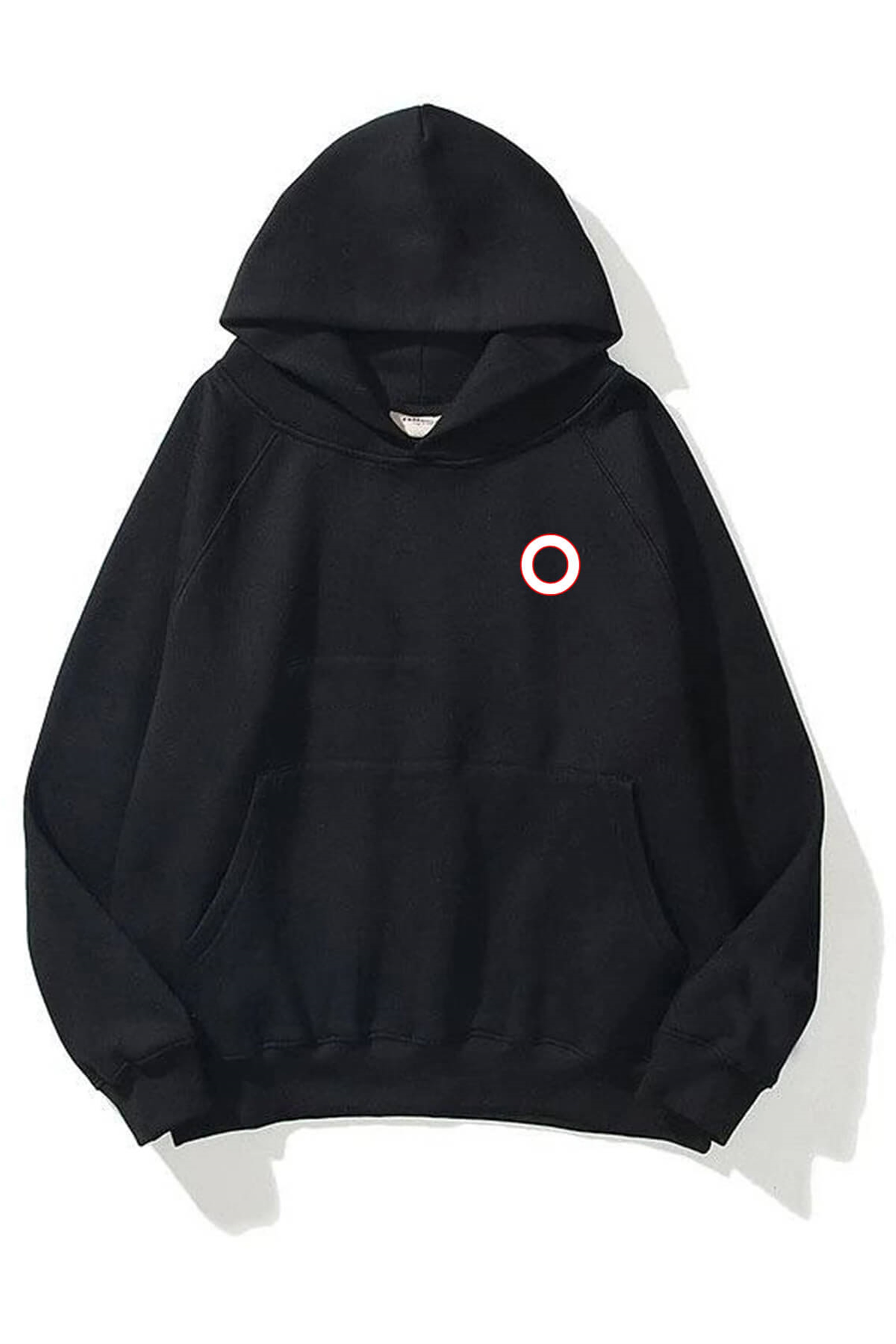 Trendiz Unisex O Harfli Siyah Sweatshirt Hoodie