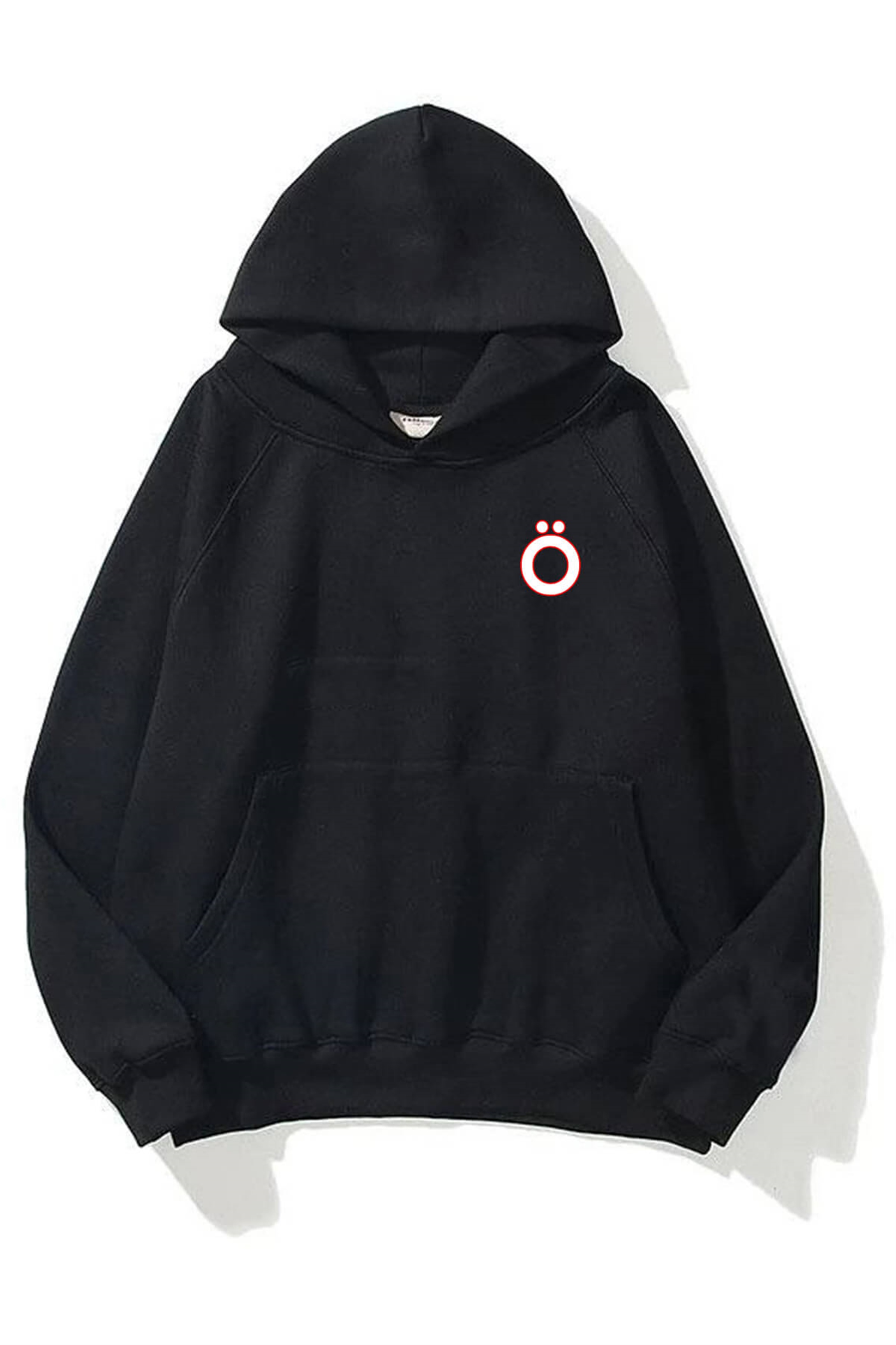 Trendiz Unisex Ö Harfli Siyah Sweatshirt Hoodie