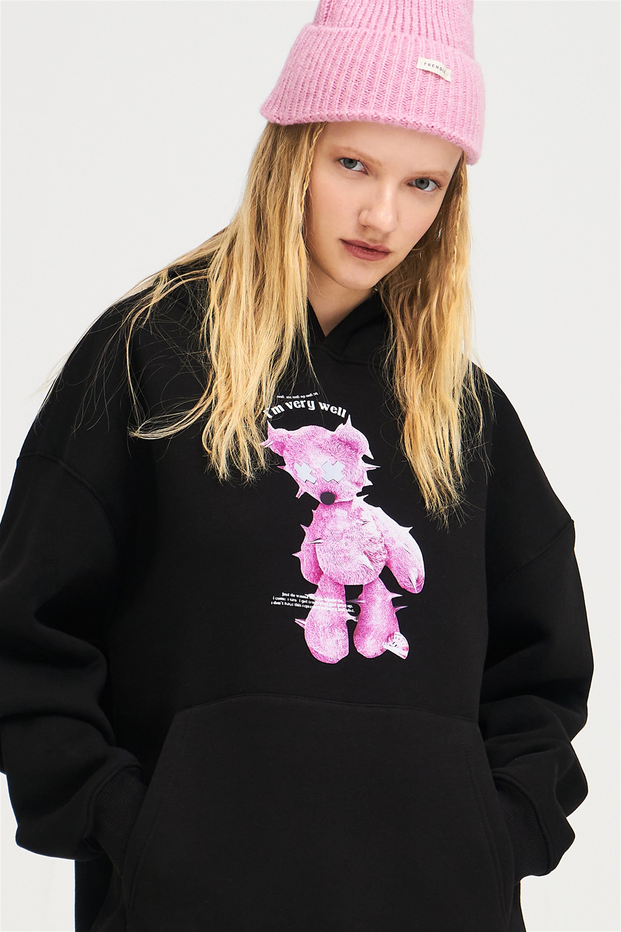 Trendiz İm Very Vell Unisex Sweatshirt Hoodie Siyah