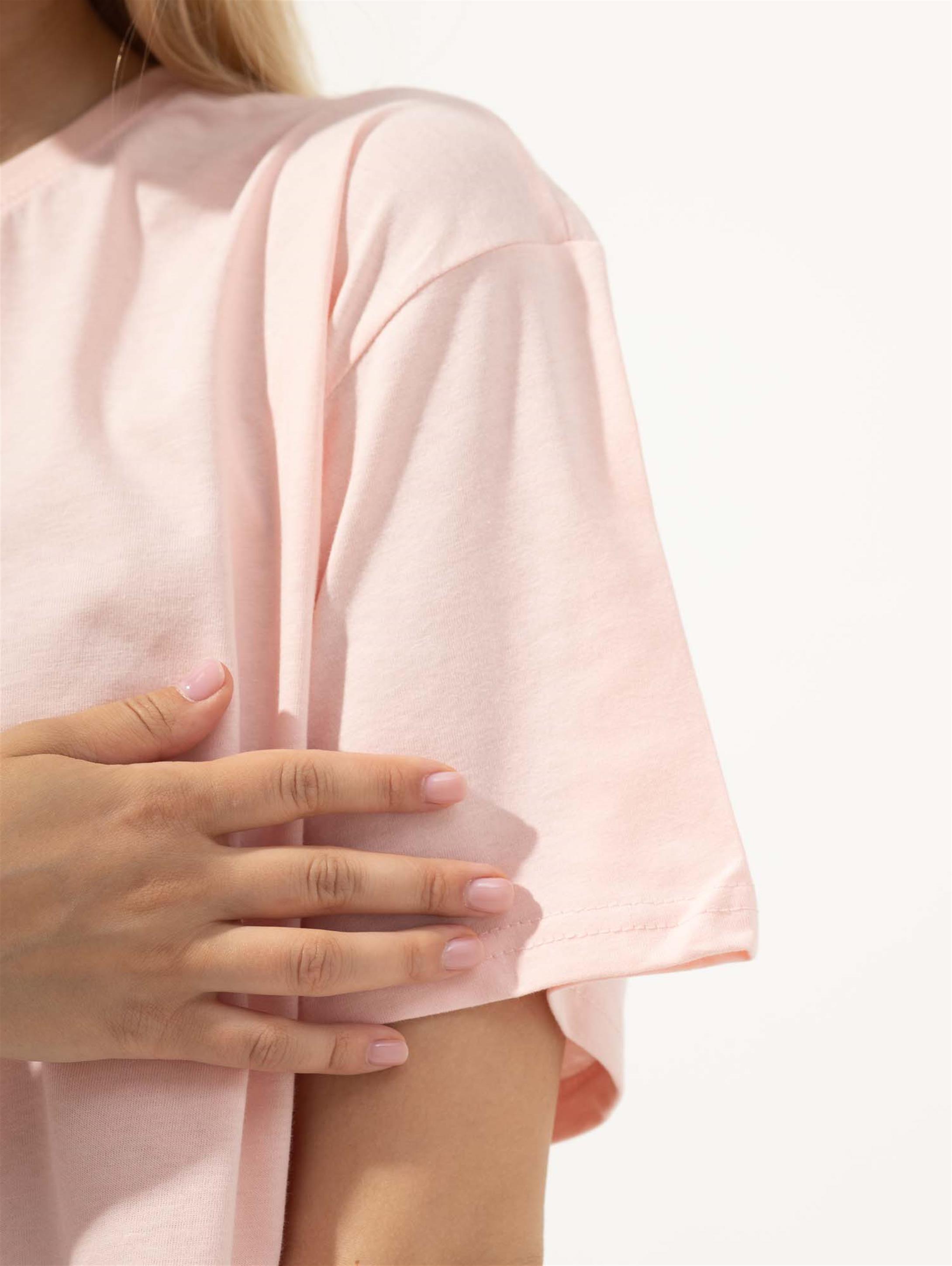 Trendiz Kadın Crop Tshirt Pembe