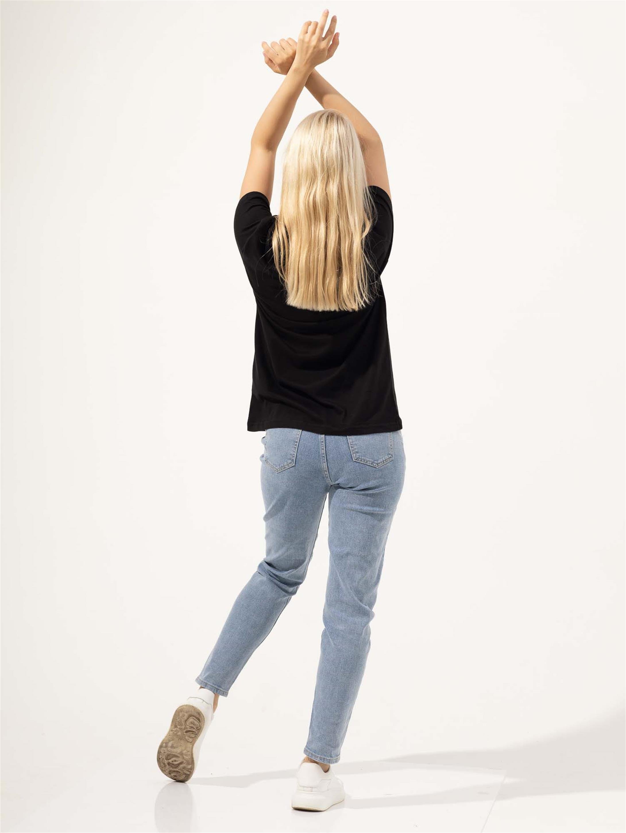 Trendiz Kadın Slim Tshirt Siyah