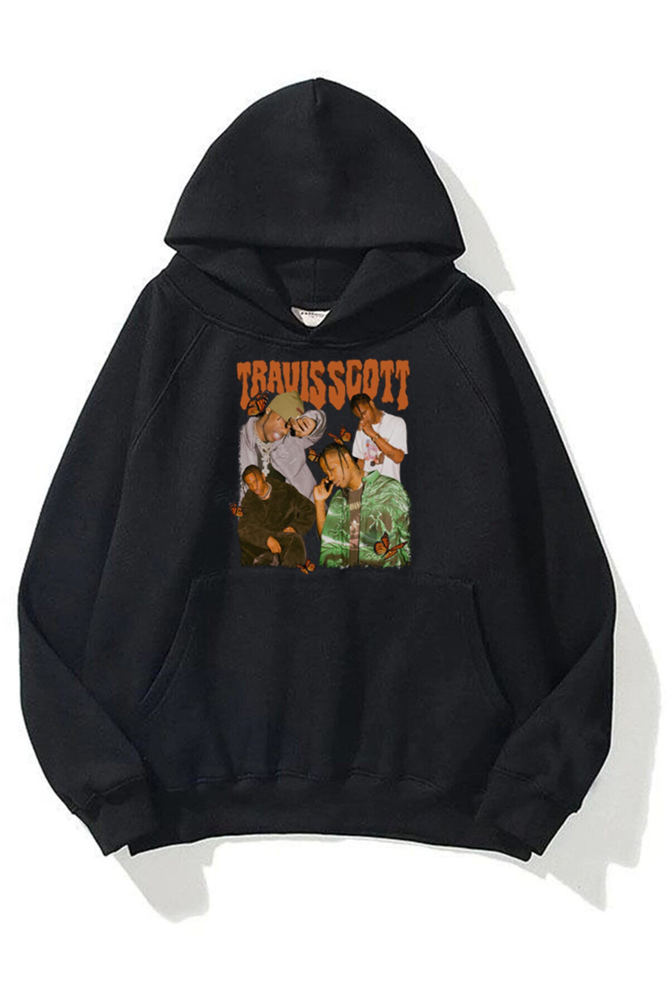 Trendiz Travis Scott Butterfly Sweatshirt Hoodie Siyah