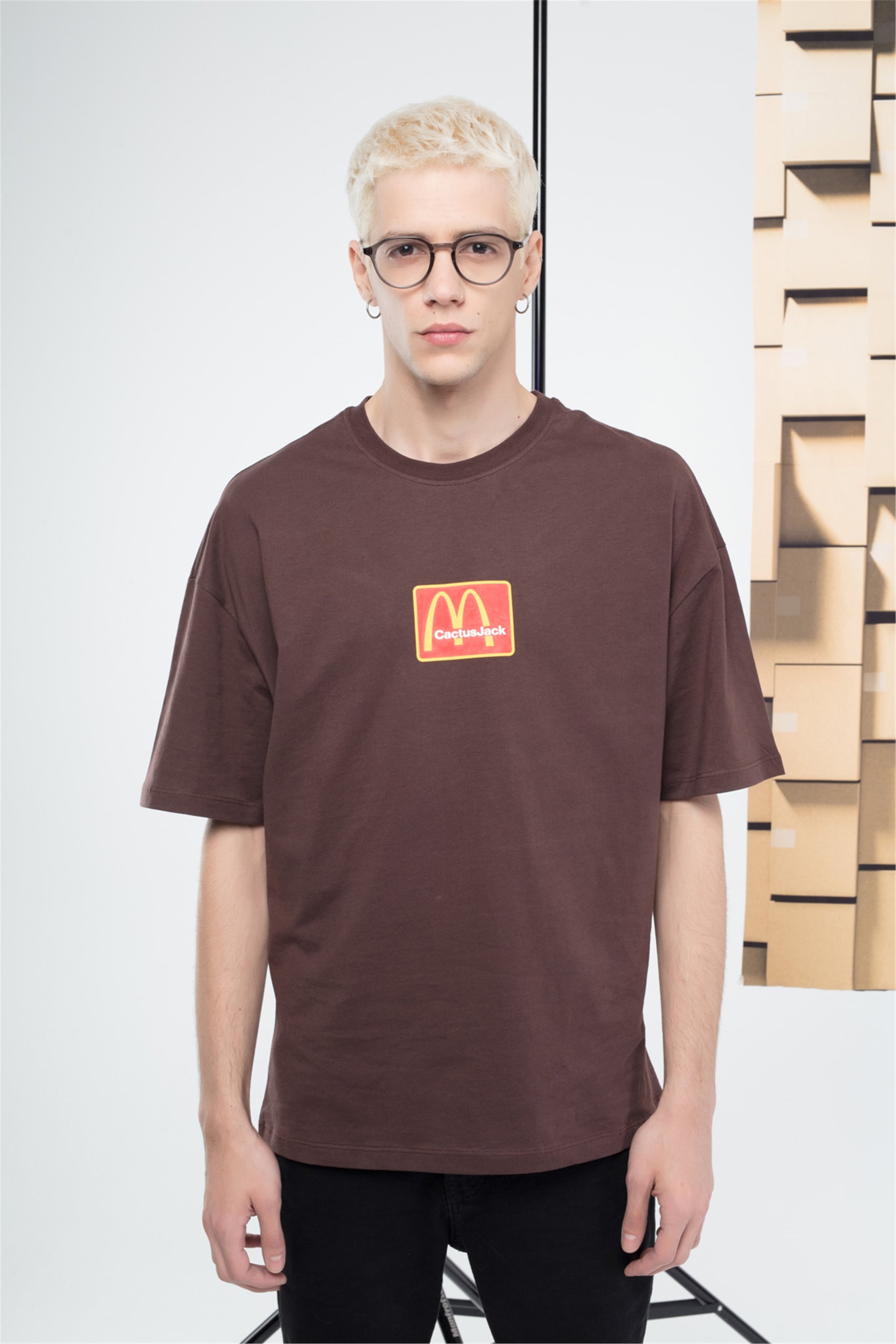 Trendiz Erkek Mc Cactusjack Tshirt Kahverengi