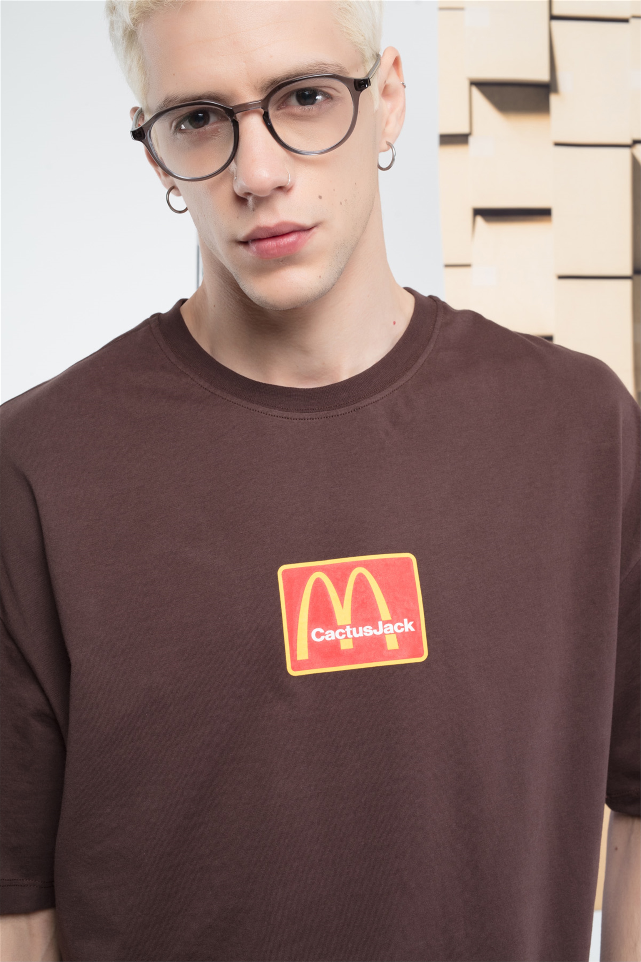 Trendiz Erkek Mc Cactusjack Tshirt Kahverengi
