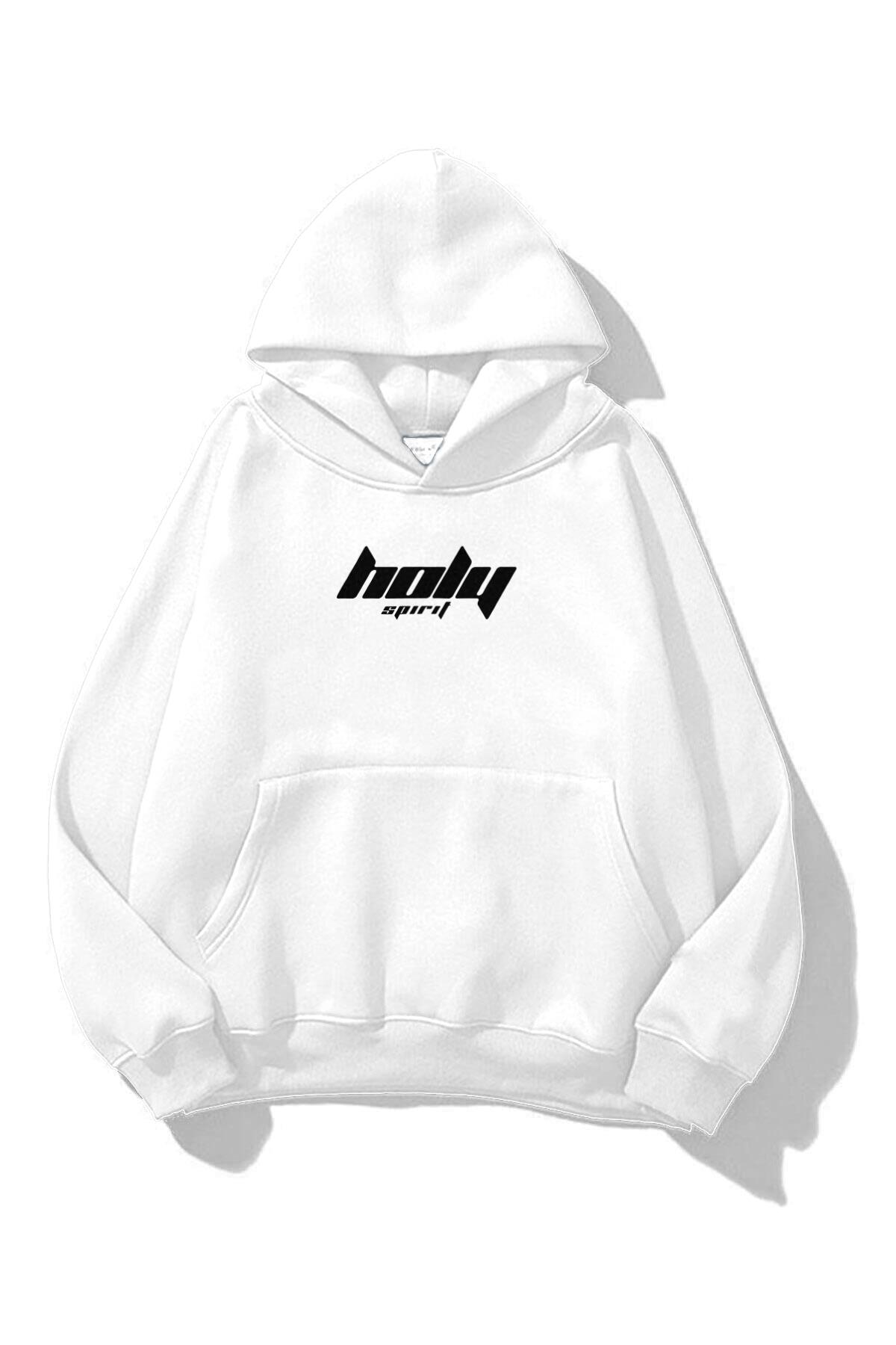 Trendiz Unisex 101 Holy Spirit Sweatshirt Beyaz