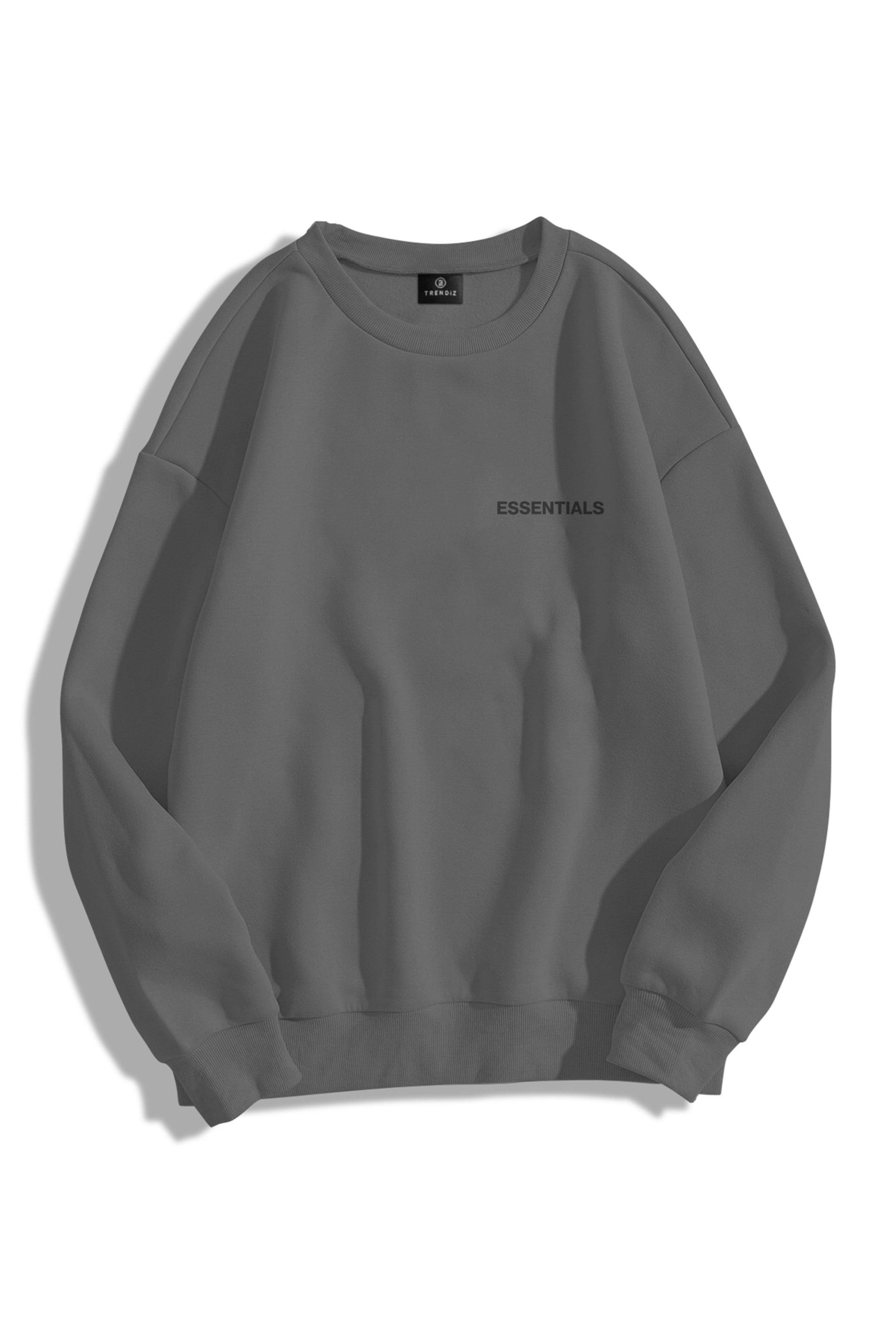 Trendiz Unisex 303 Essentials Bisiklet Yaka Sweatshirt Hoodie