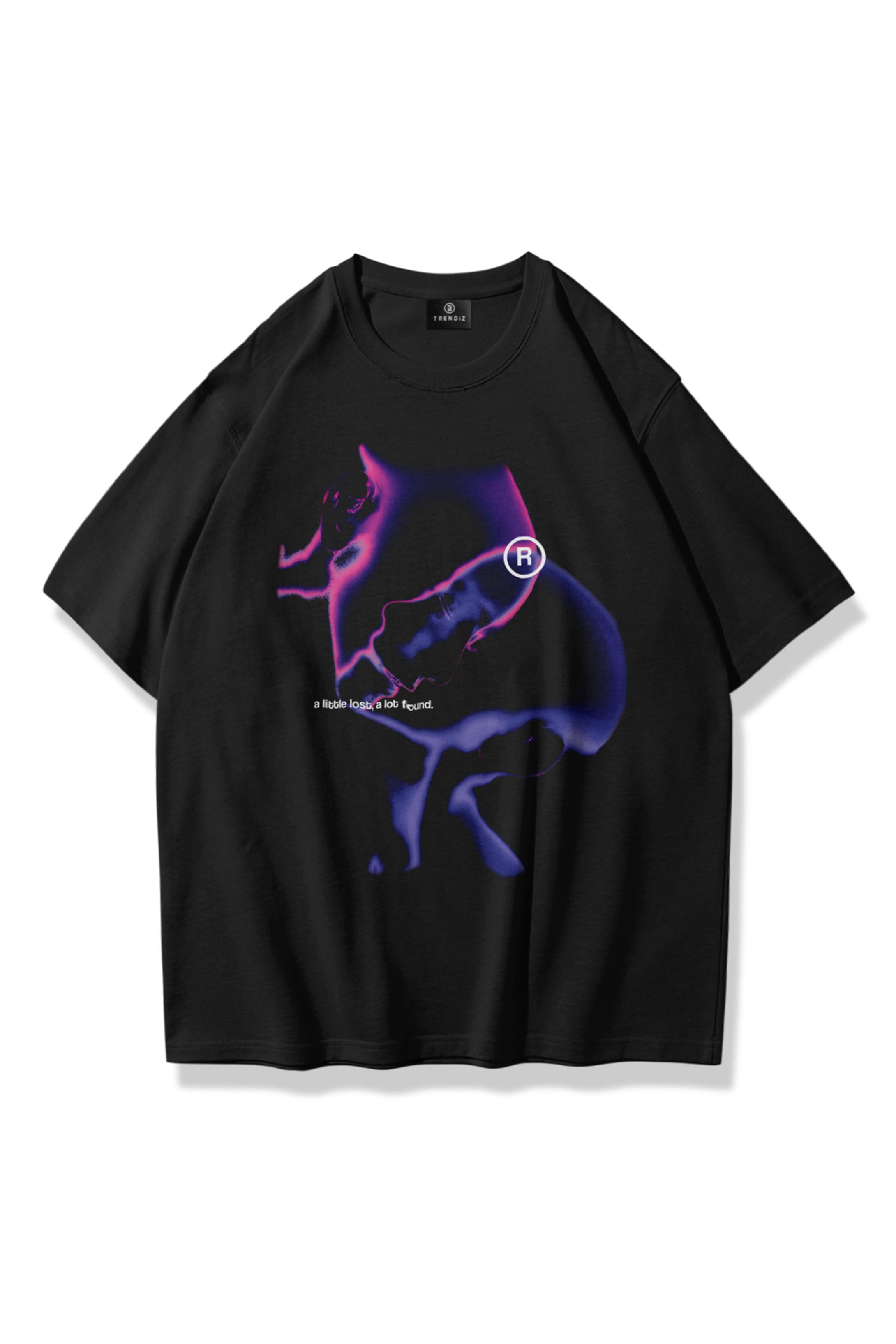 Trendiz Unisex a Little Lost Tshirt Siyah