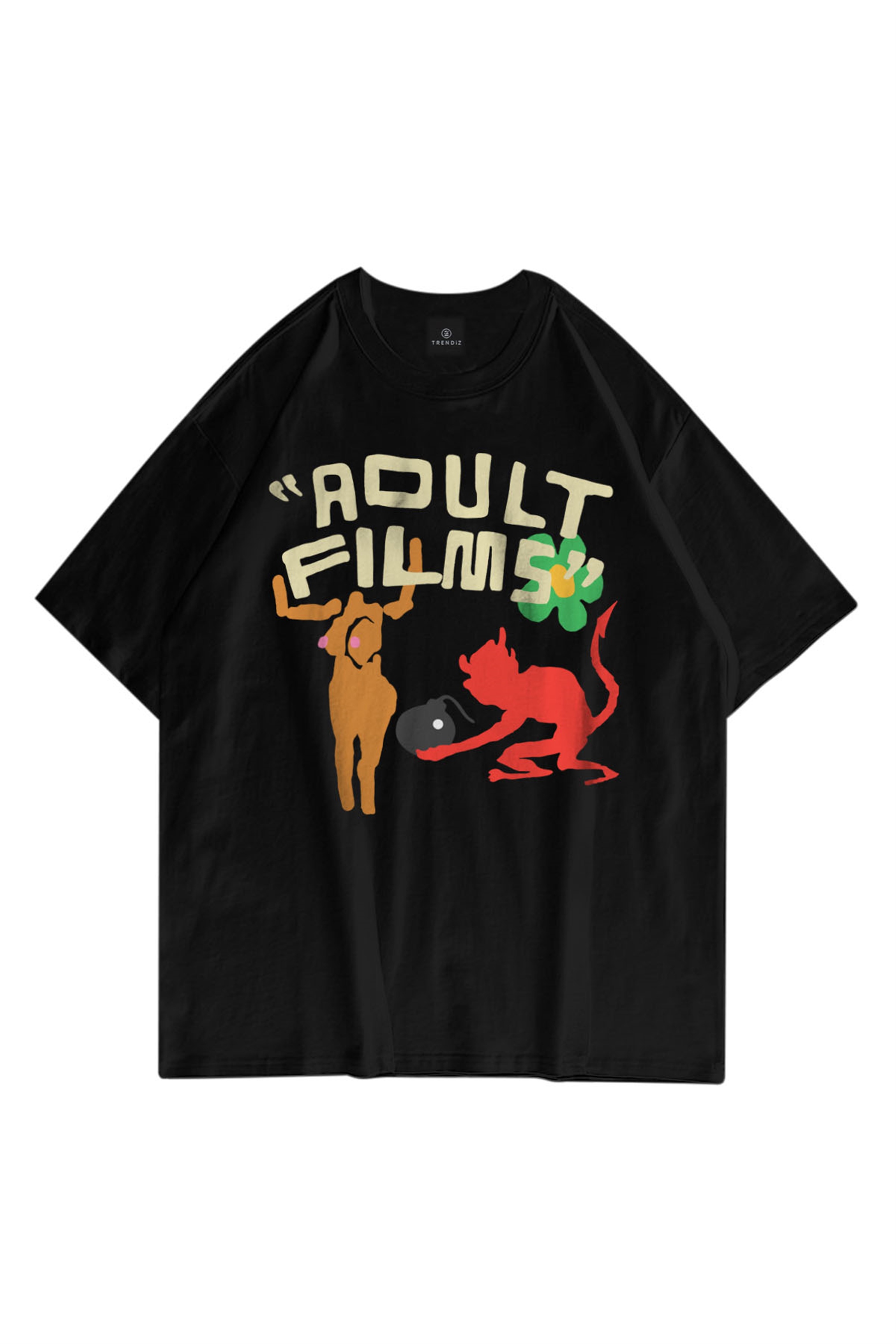 Trendiz Unisex Adult Films Siyah Tshirt