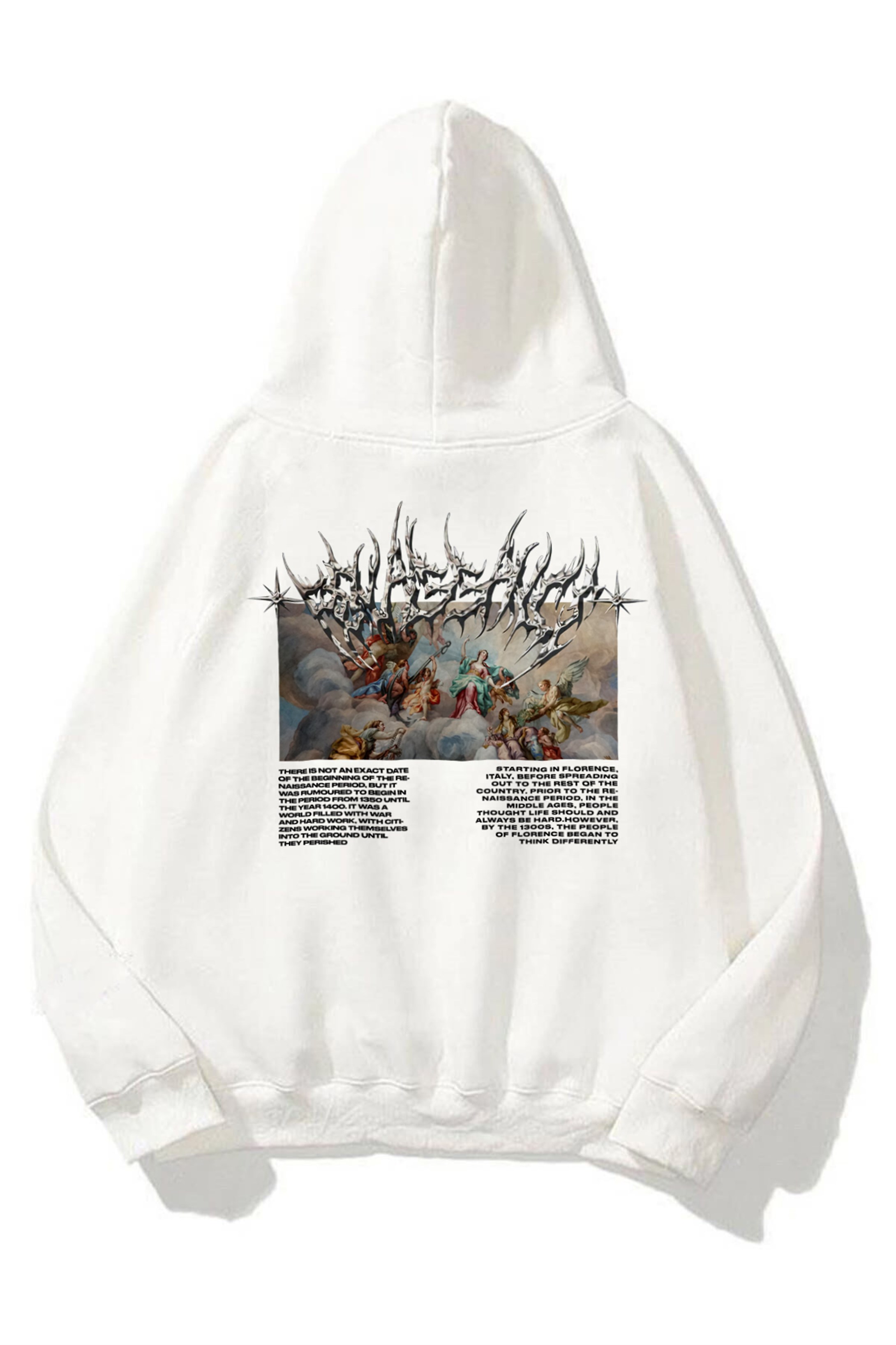 Trendiz Unisex Angel Sweatshirt Hoodie Beyaz