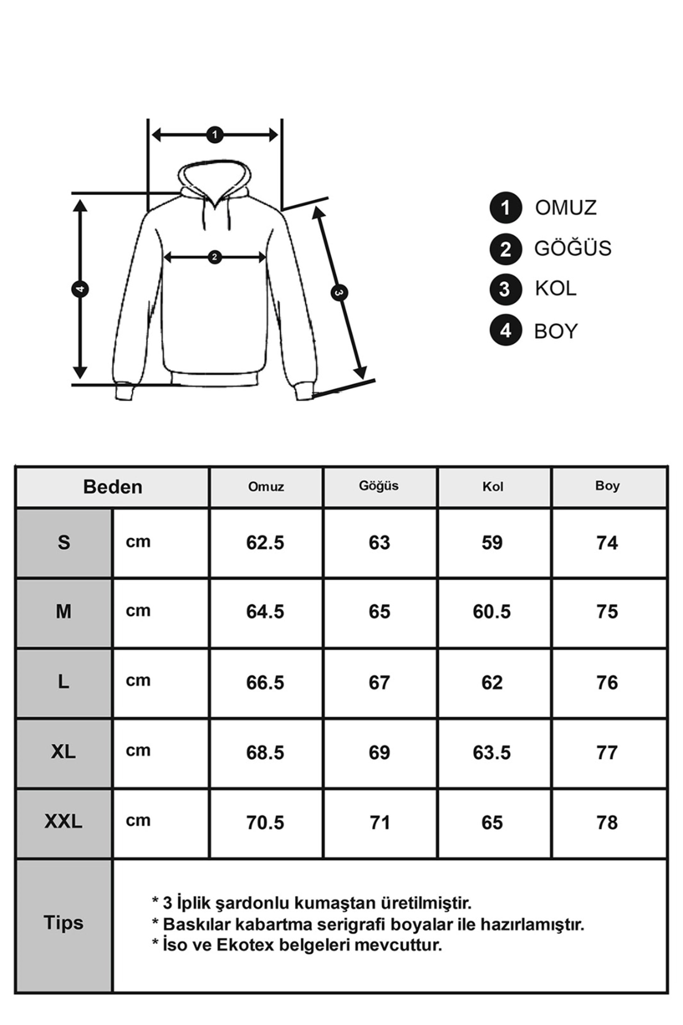 Trendiz Unisex Soft Sarı Basic Sweatshirt Hoodie