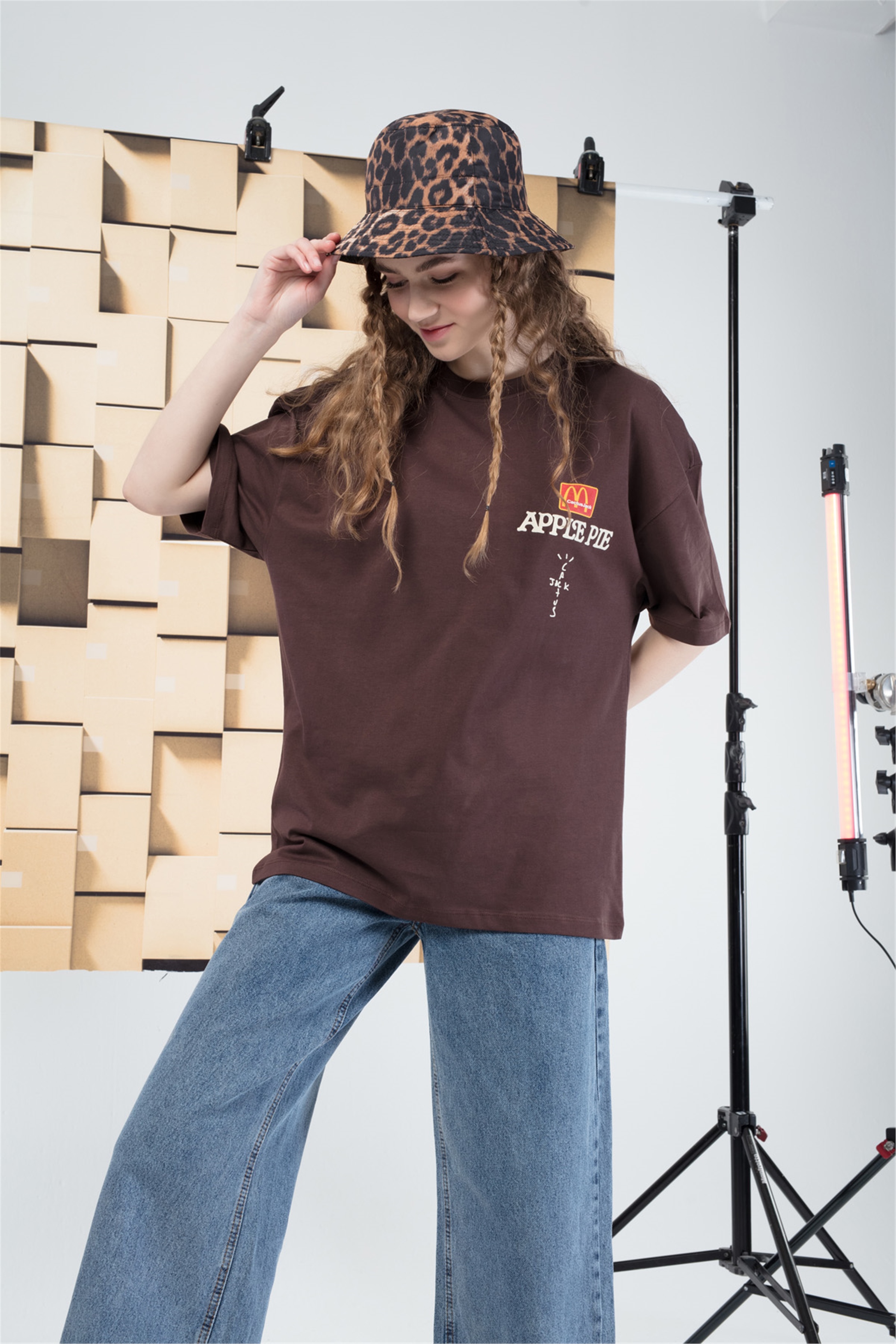 Trendiz Kadın Applepie Cactusjack Tshirt Kahverengi