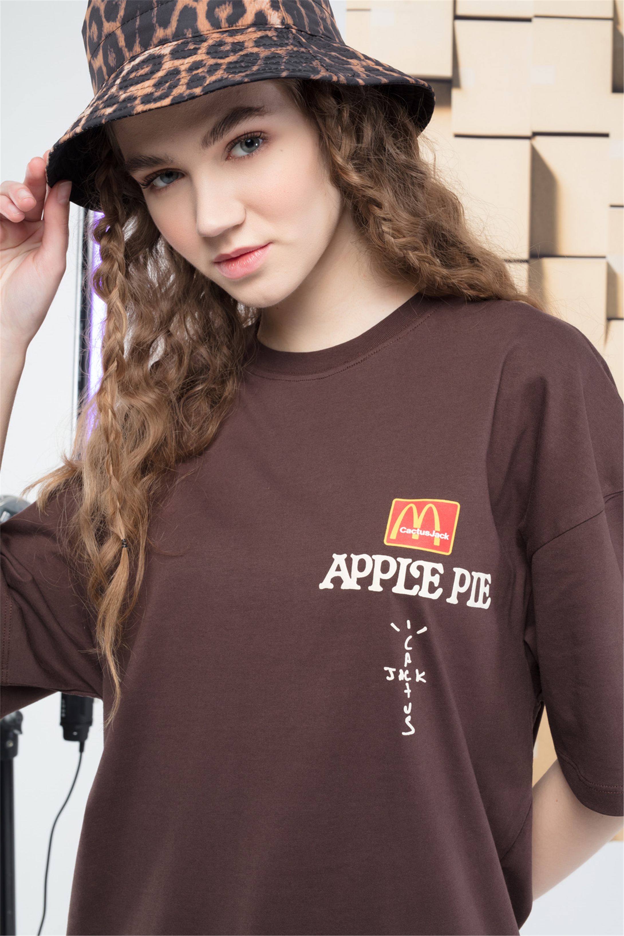 Trendiz Kadın Applepie Cactusjack Tshirt Kahverengi