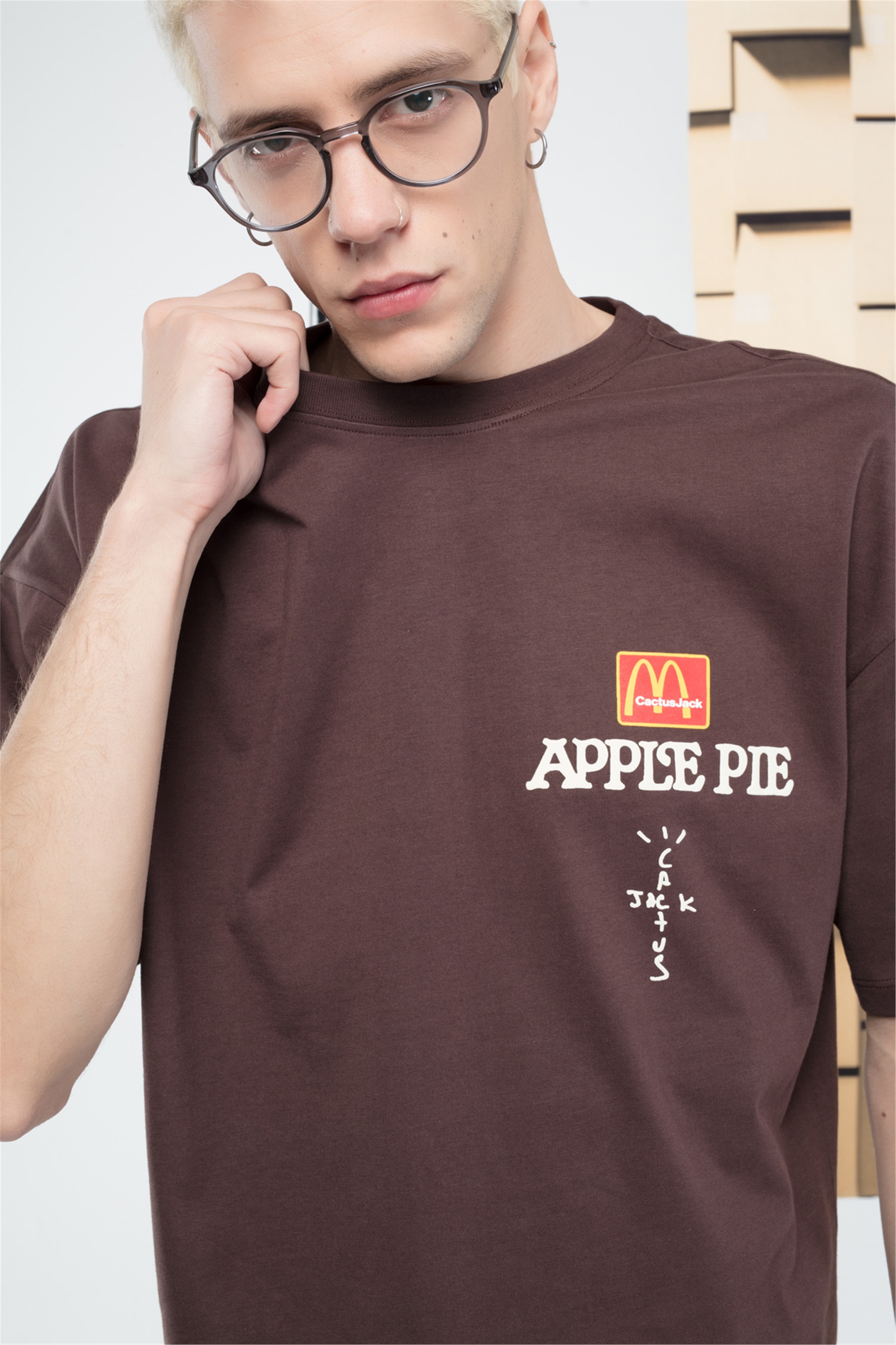 Trendiz Erkek Applepie Cactusjack Tshirt Kahverengi