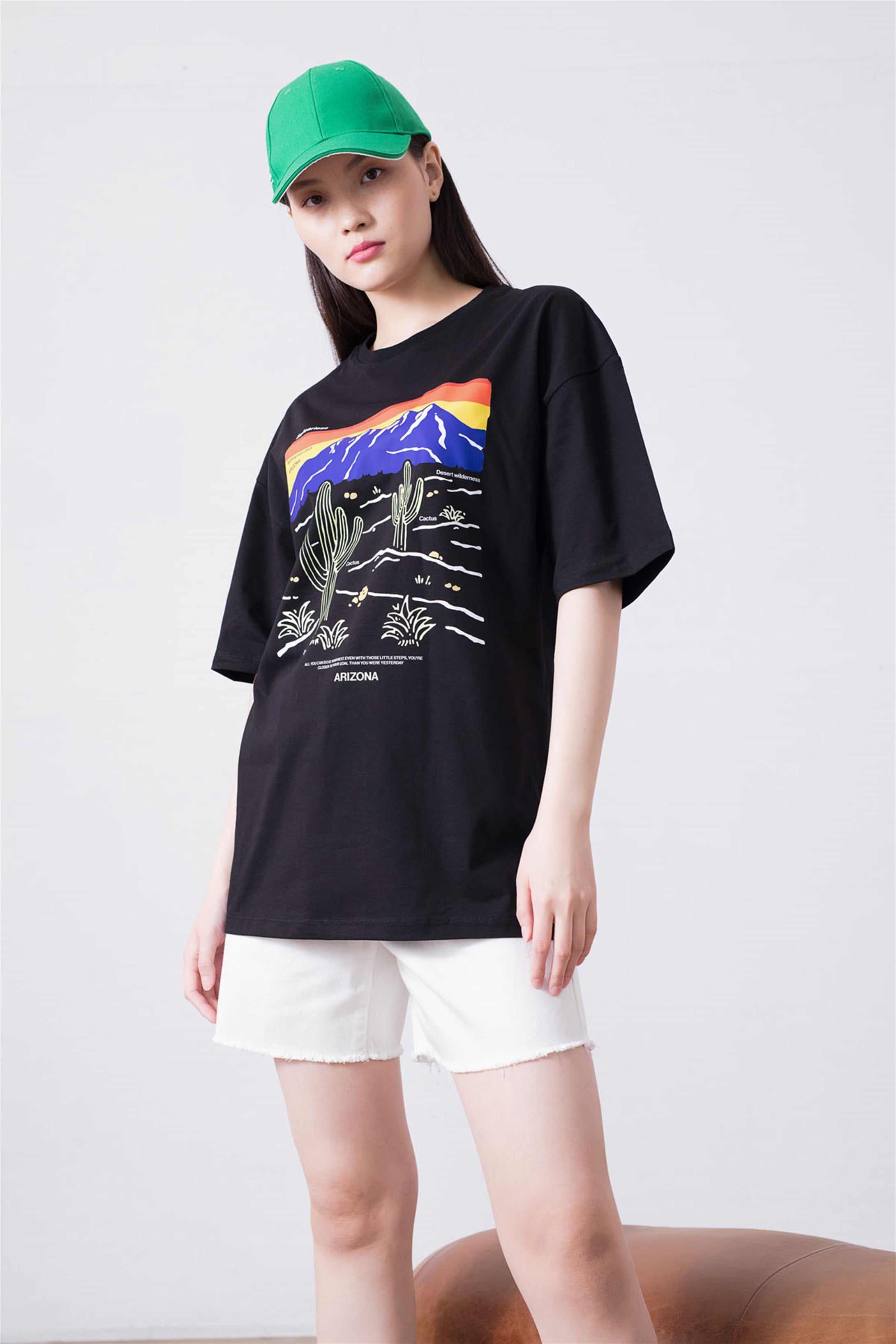 Trendiz Unisex Arizona Befearless Siyah Tshirt