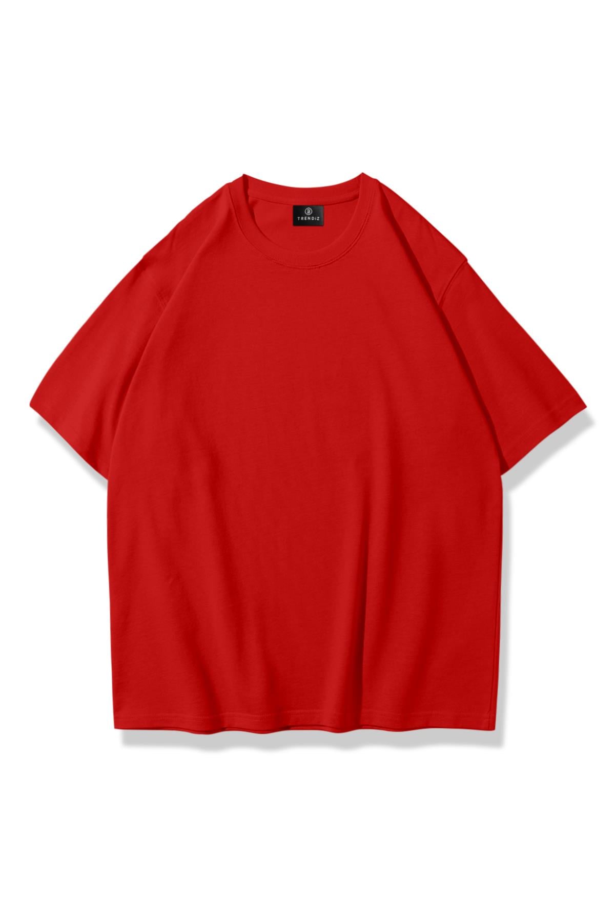 Trendiz Unisex Kırmızı Basic Tshirt