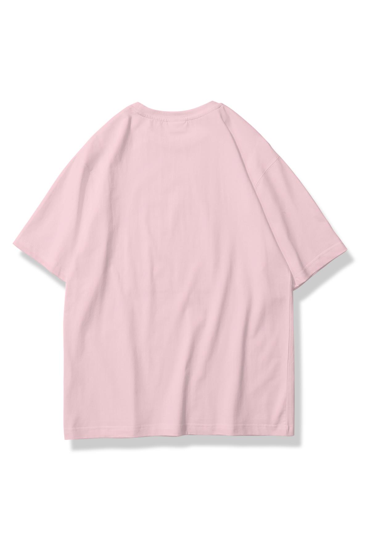 Trendiz Unisex Pembe Basic Tshirt