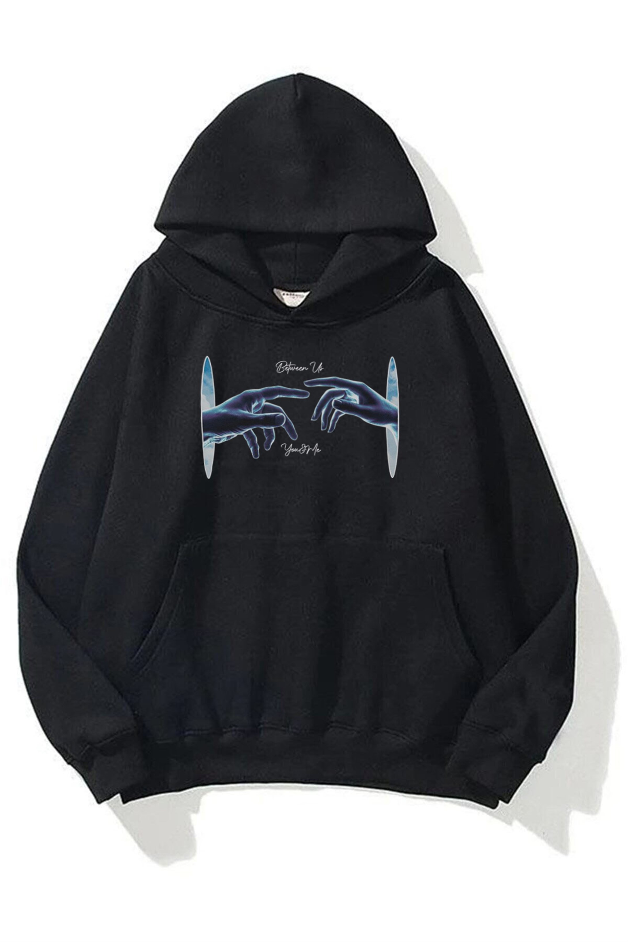 Trendiz Unisex Between Us Sweatshirt Hoodie Siyah