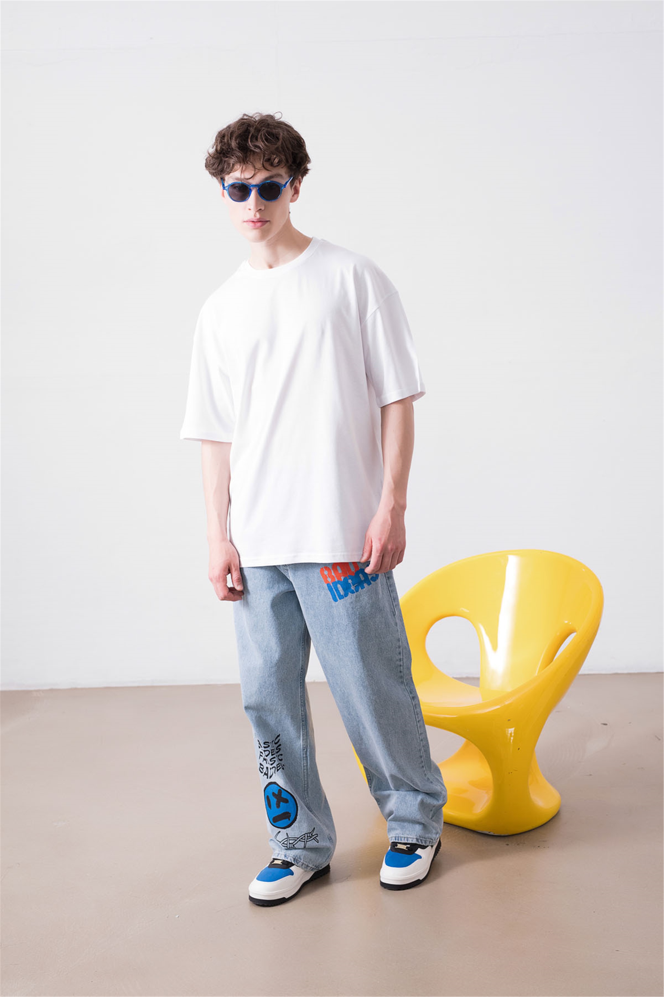 Trendiz Unisex Beyaz Basic Tshirt