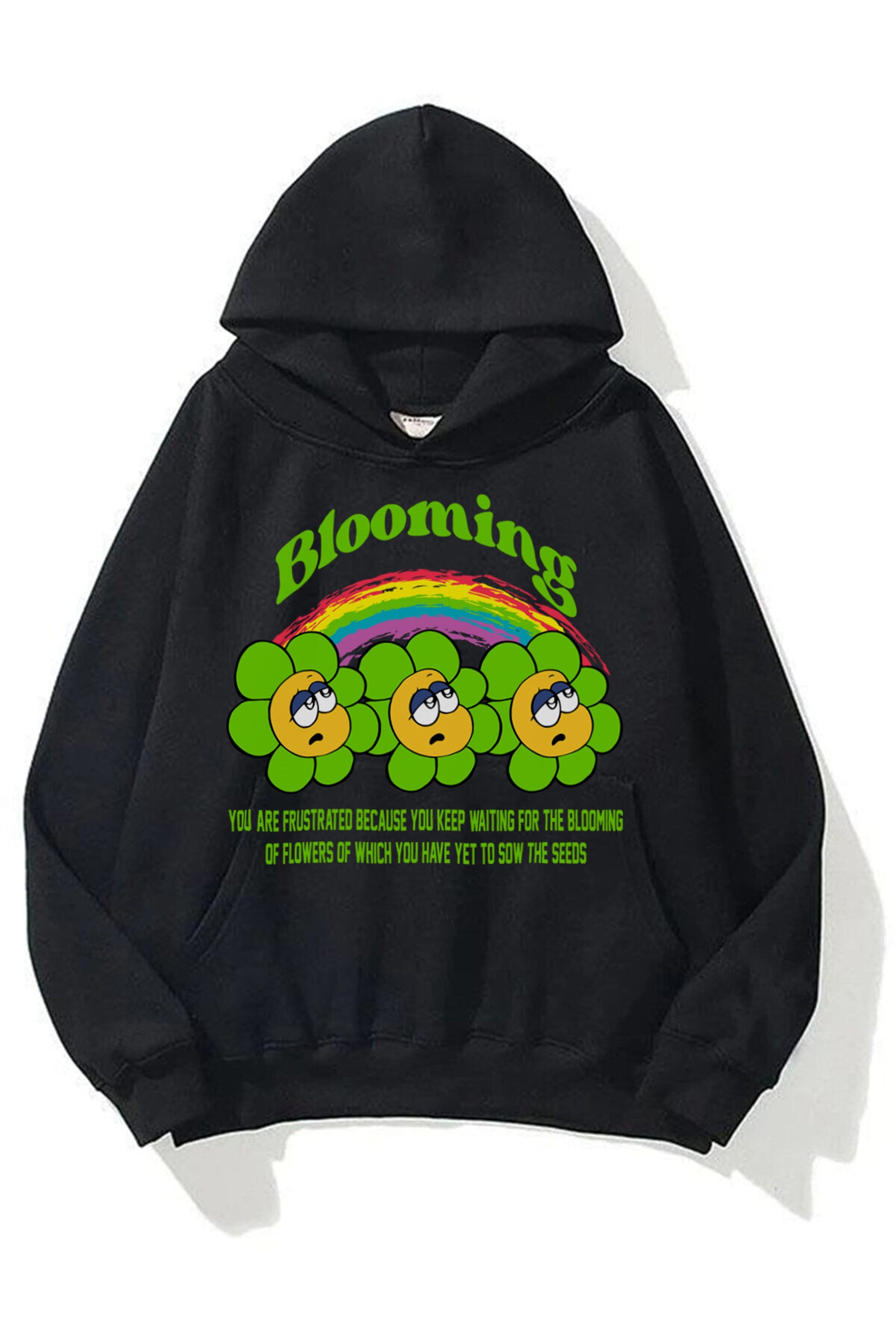 Trendiz Unisex Blooming Sweatshirt Hoodie Siyah
