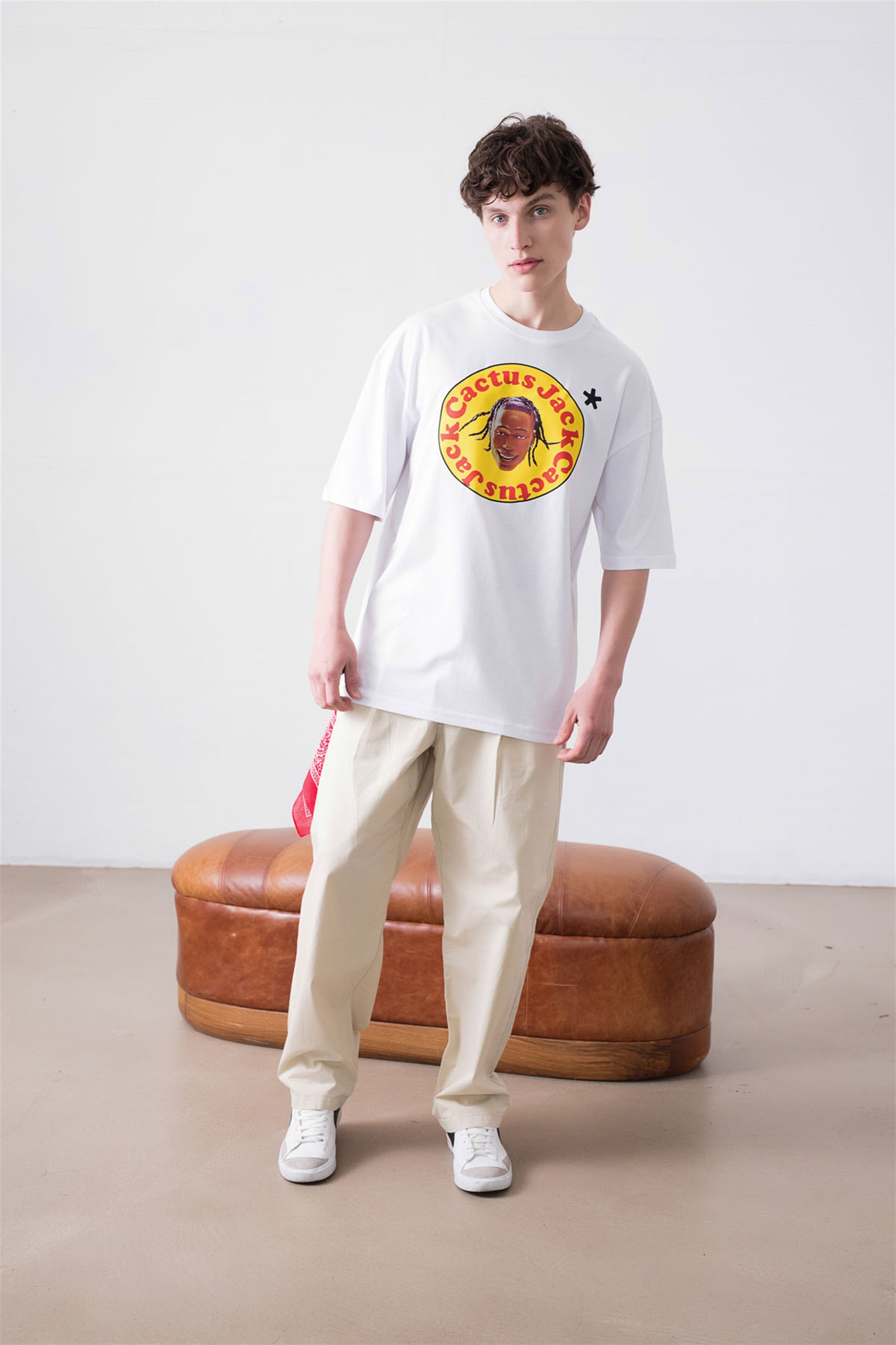 Trendiz Unisex Breakfast Cactus Jack Beyaz  Tshirt