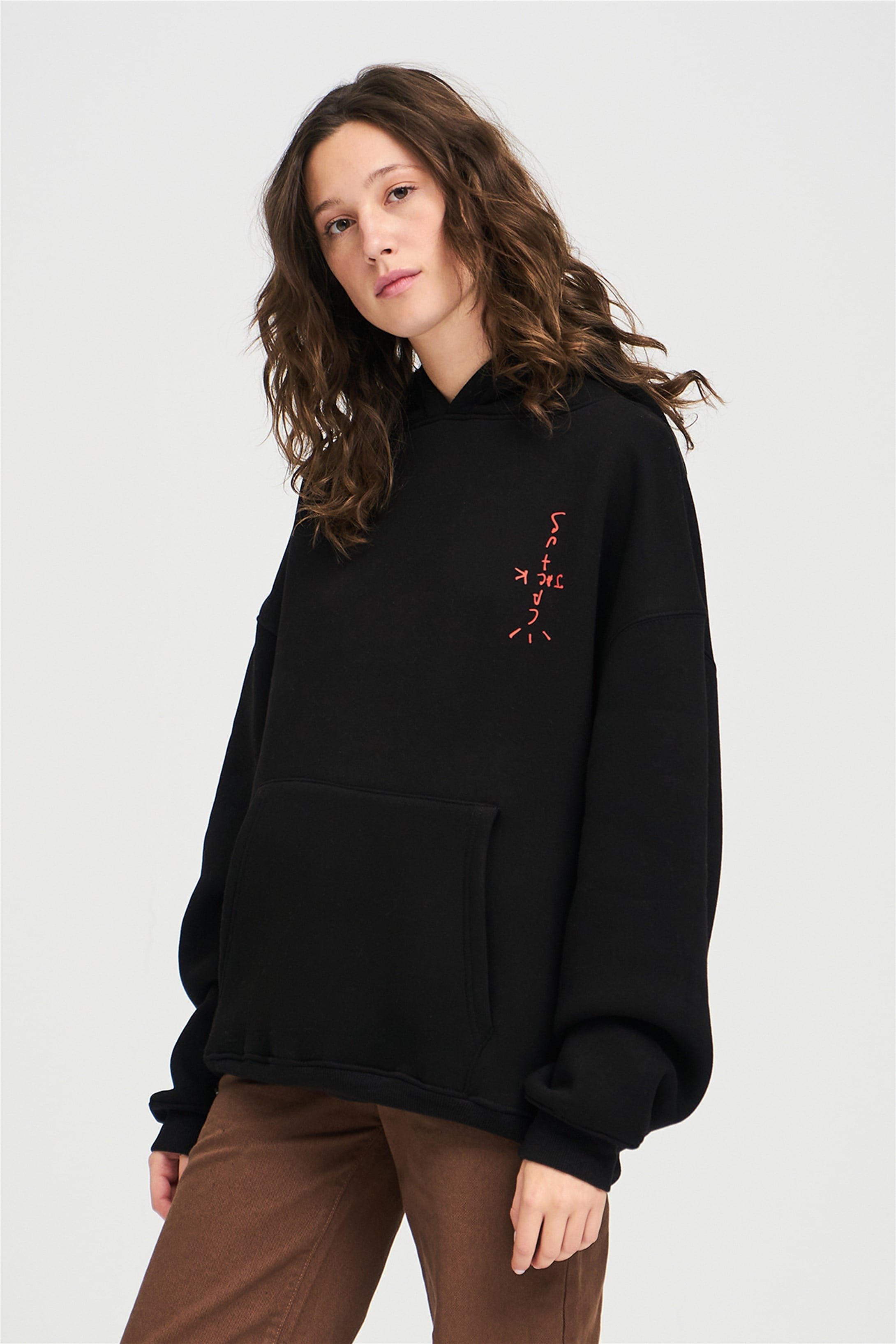 Trendiz Unisex Cactus Jack Bandana Siyah Sweatshirt Hoodie