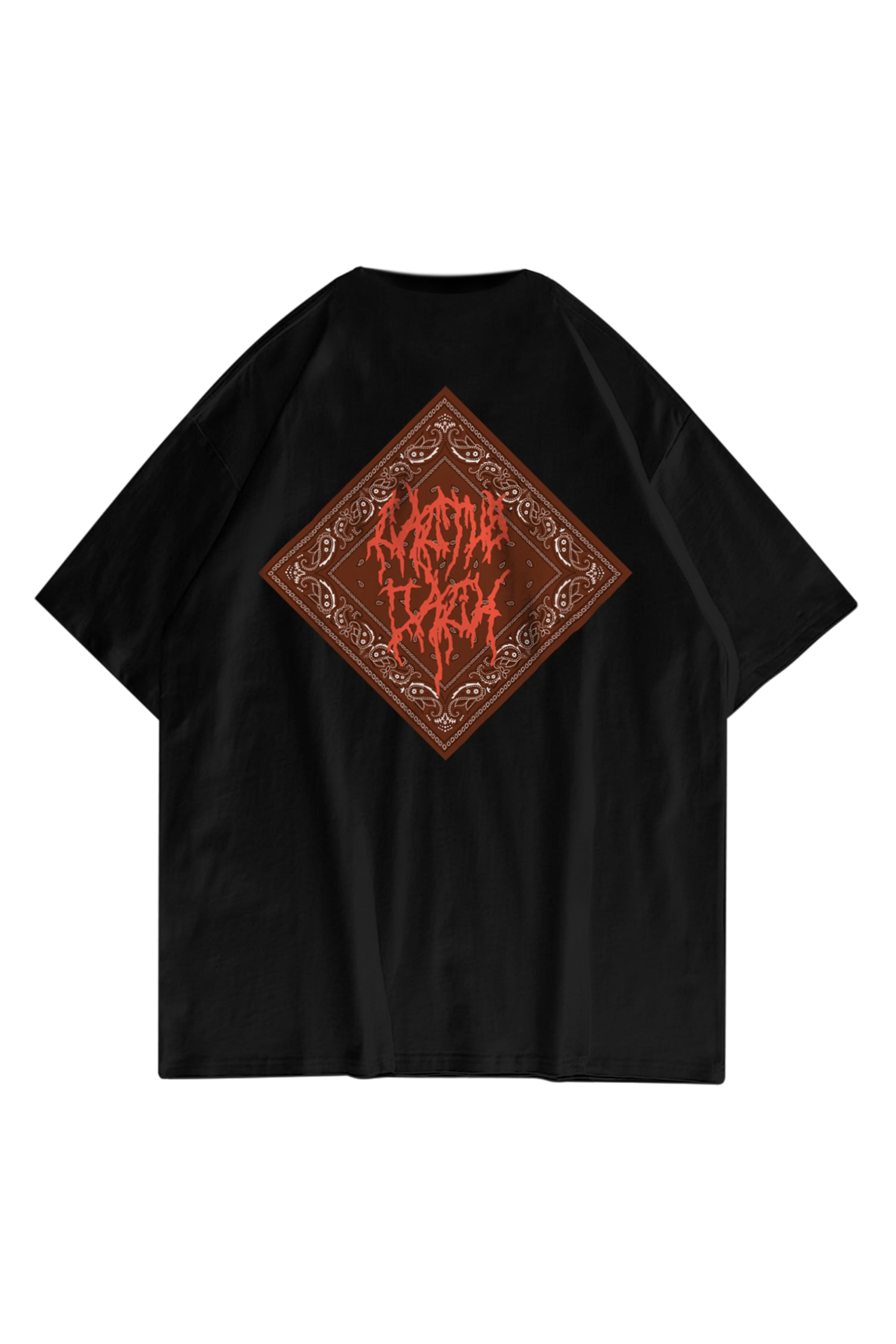 Trendiz Unisex Cactus Jack Bandana Siyah Tshirt