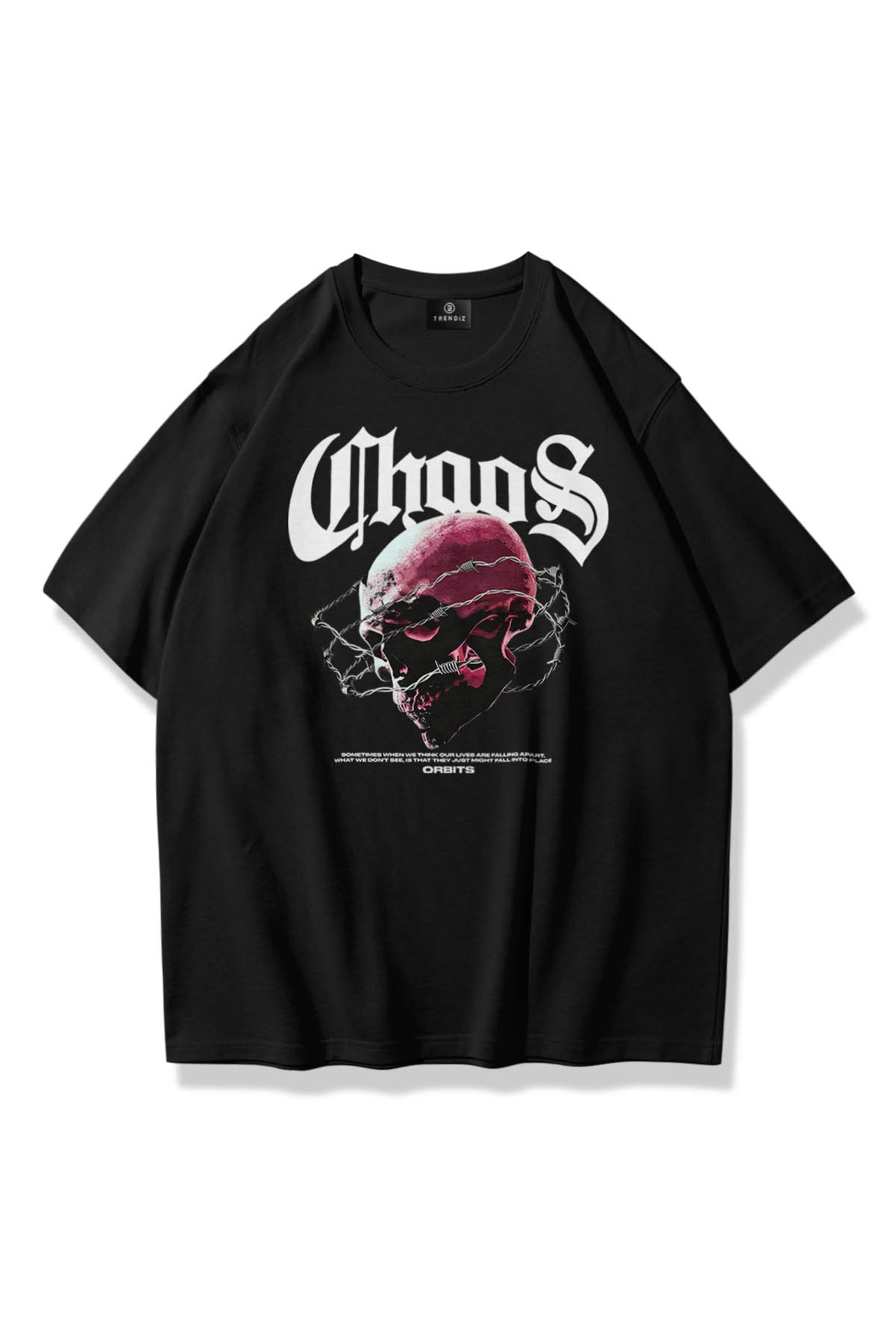 Trendiz Unisex Chaos Tshirt Siyah