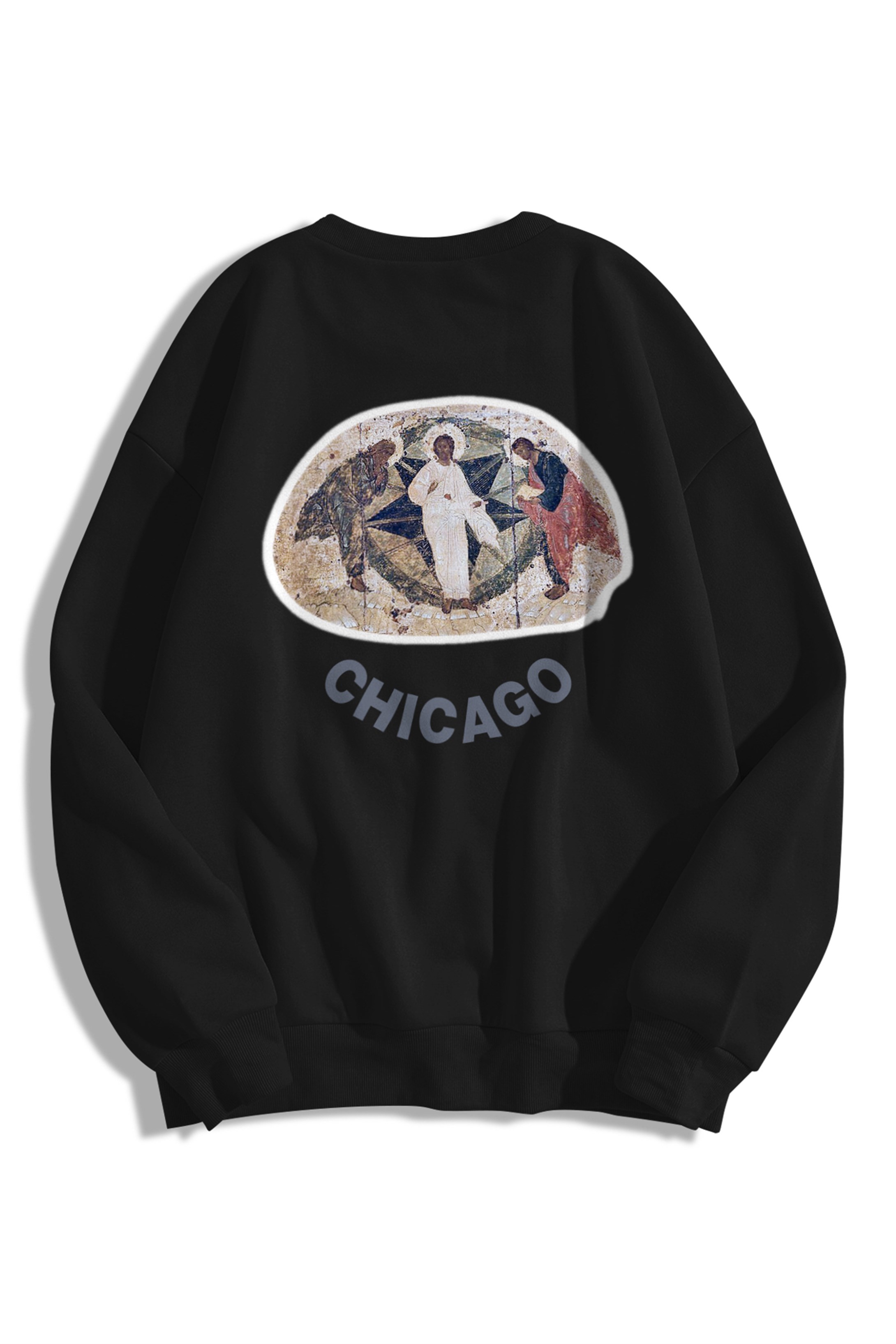 Trendiz Unisex Chicago Jesus is King Bisiklet Yaka Sweatshirt Hoodie