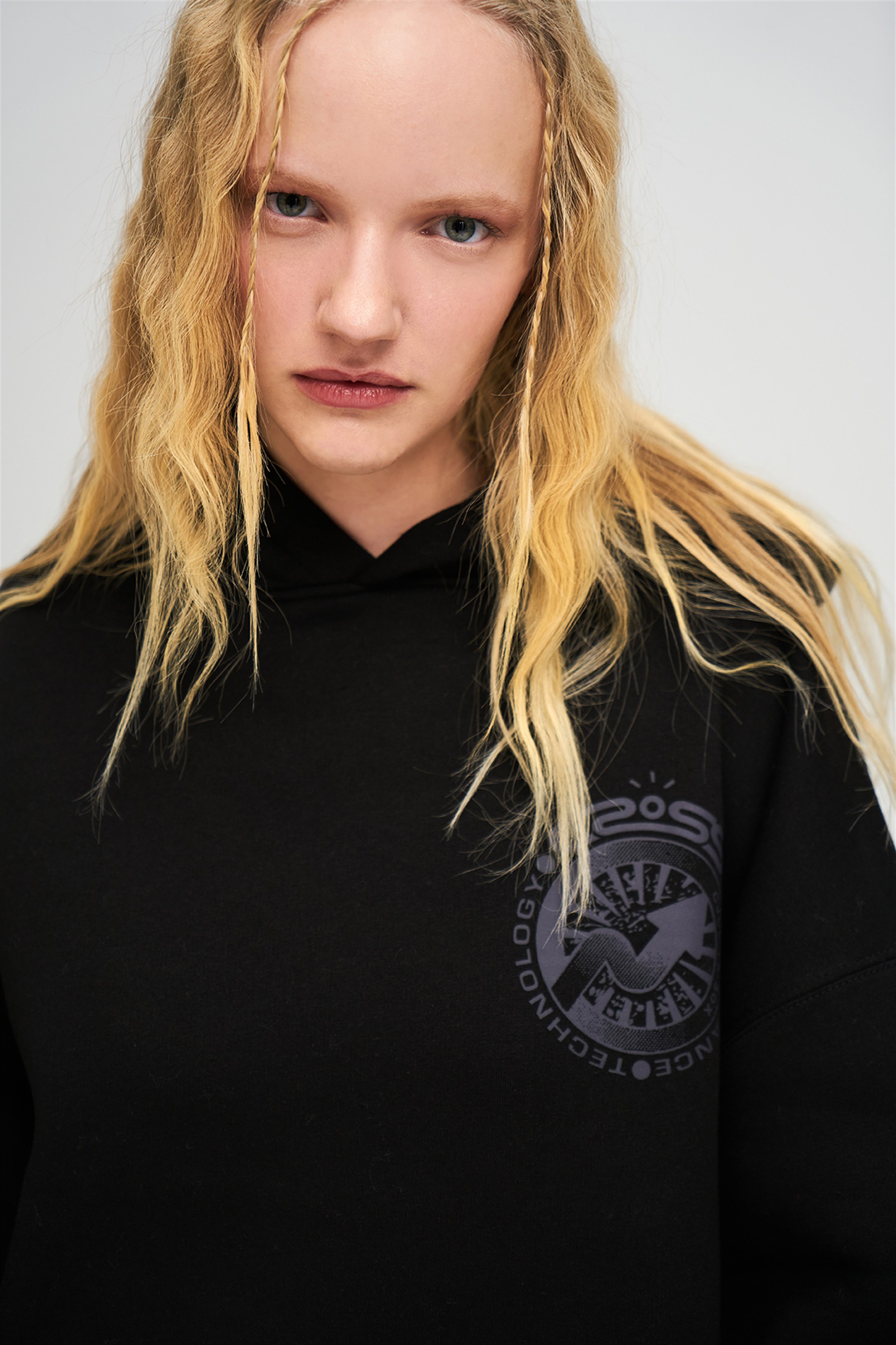 Trendiz Unisex Cross Sweatshirt Hoodie Siyah