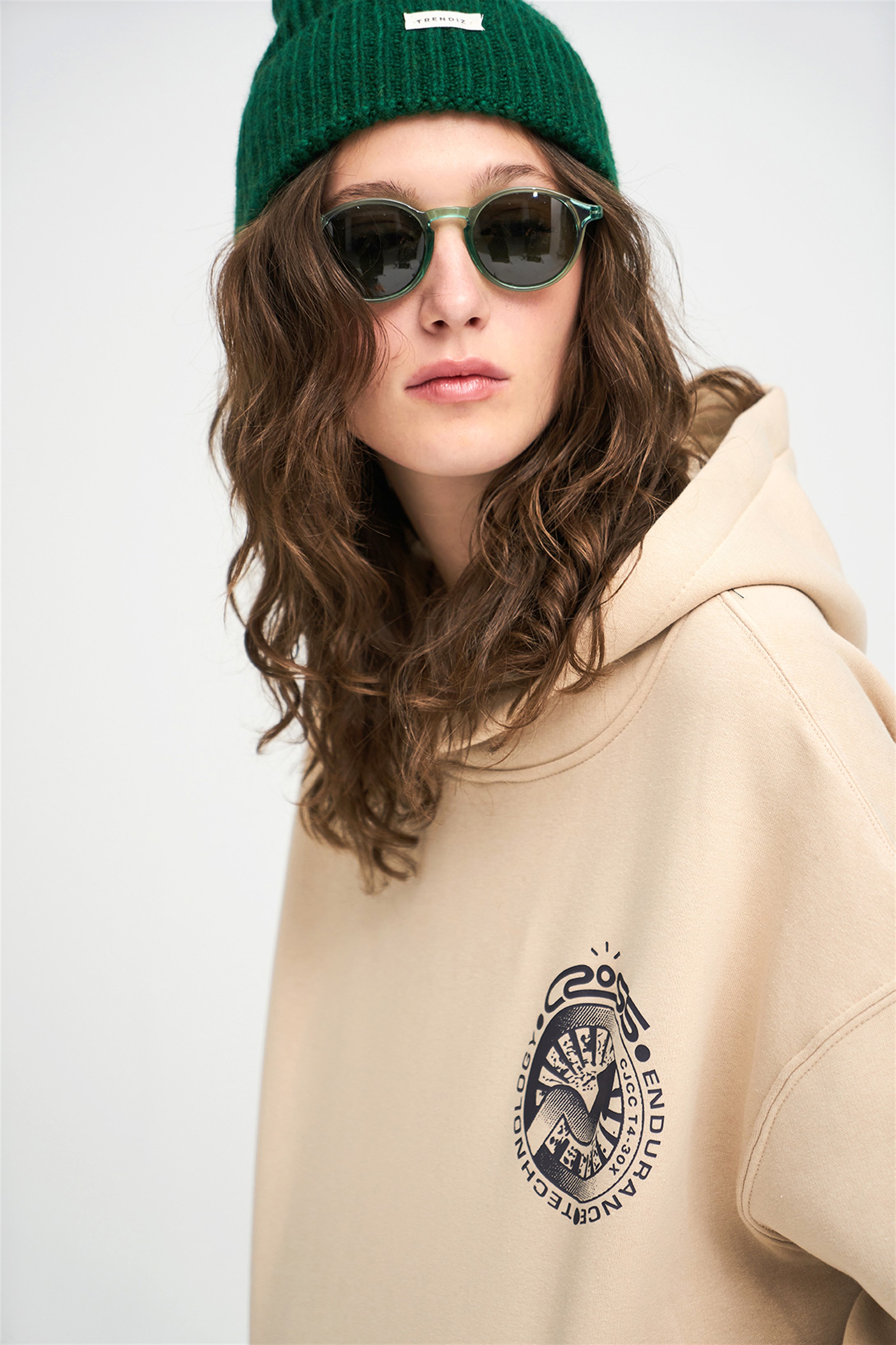 Trendiz Unisex Cross Sweatshirt Hoodie Taş