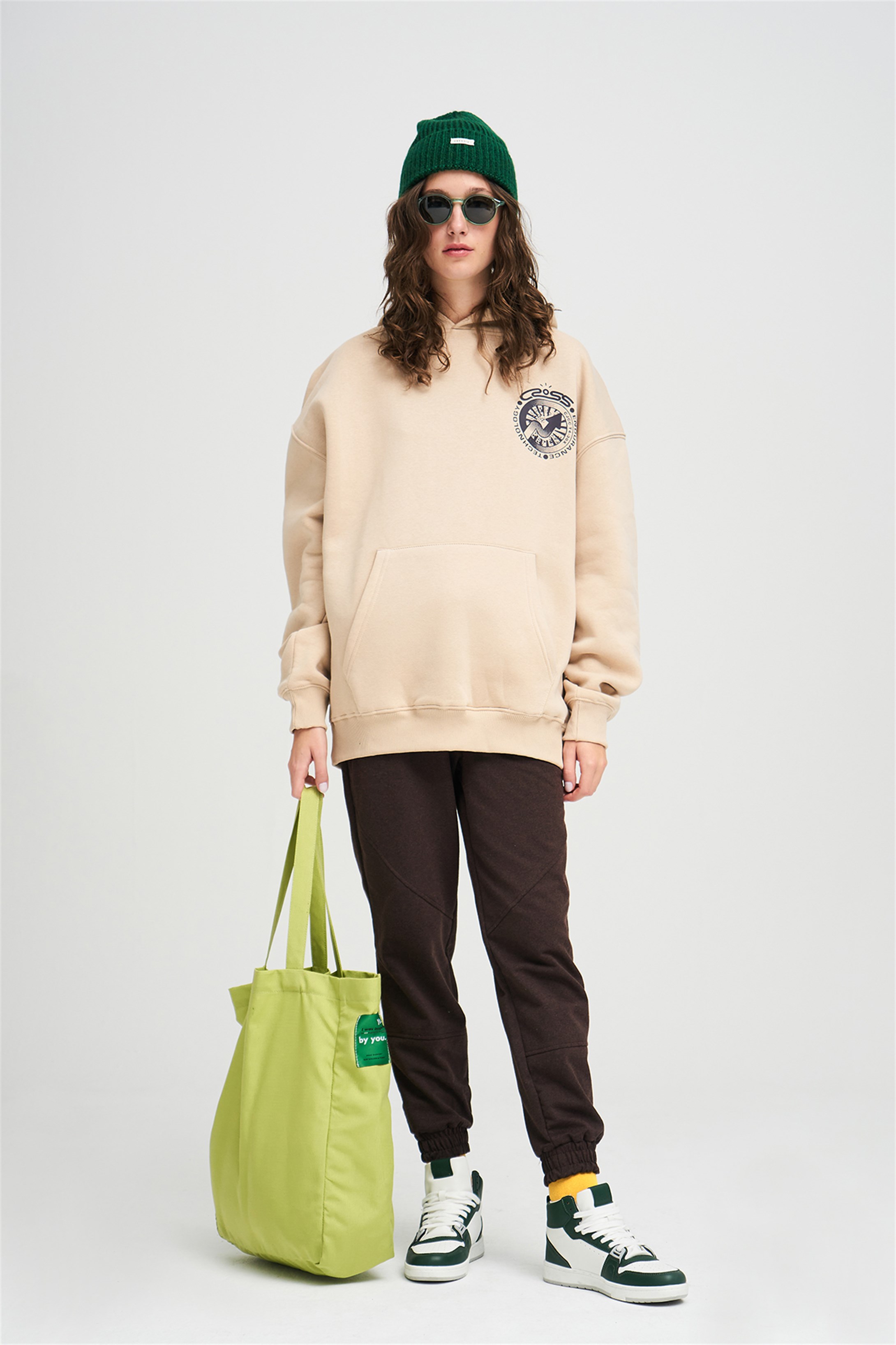 Trendiz Unisex Cross Sweatshirt Hoodie Taş
