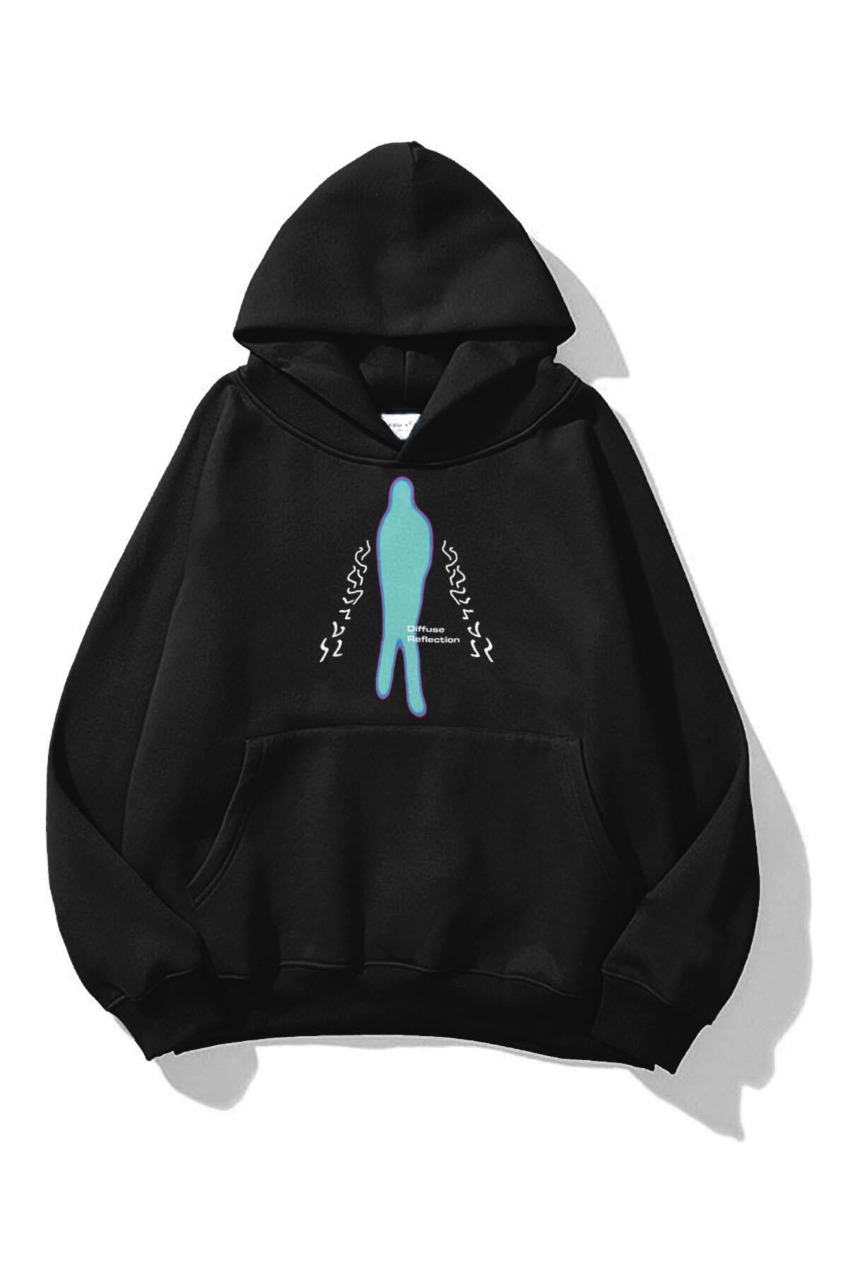 Trendiz Unisex Diffuse Reflection Sweatshirt Siyah