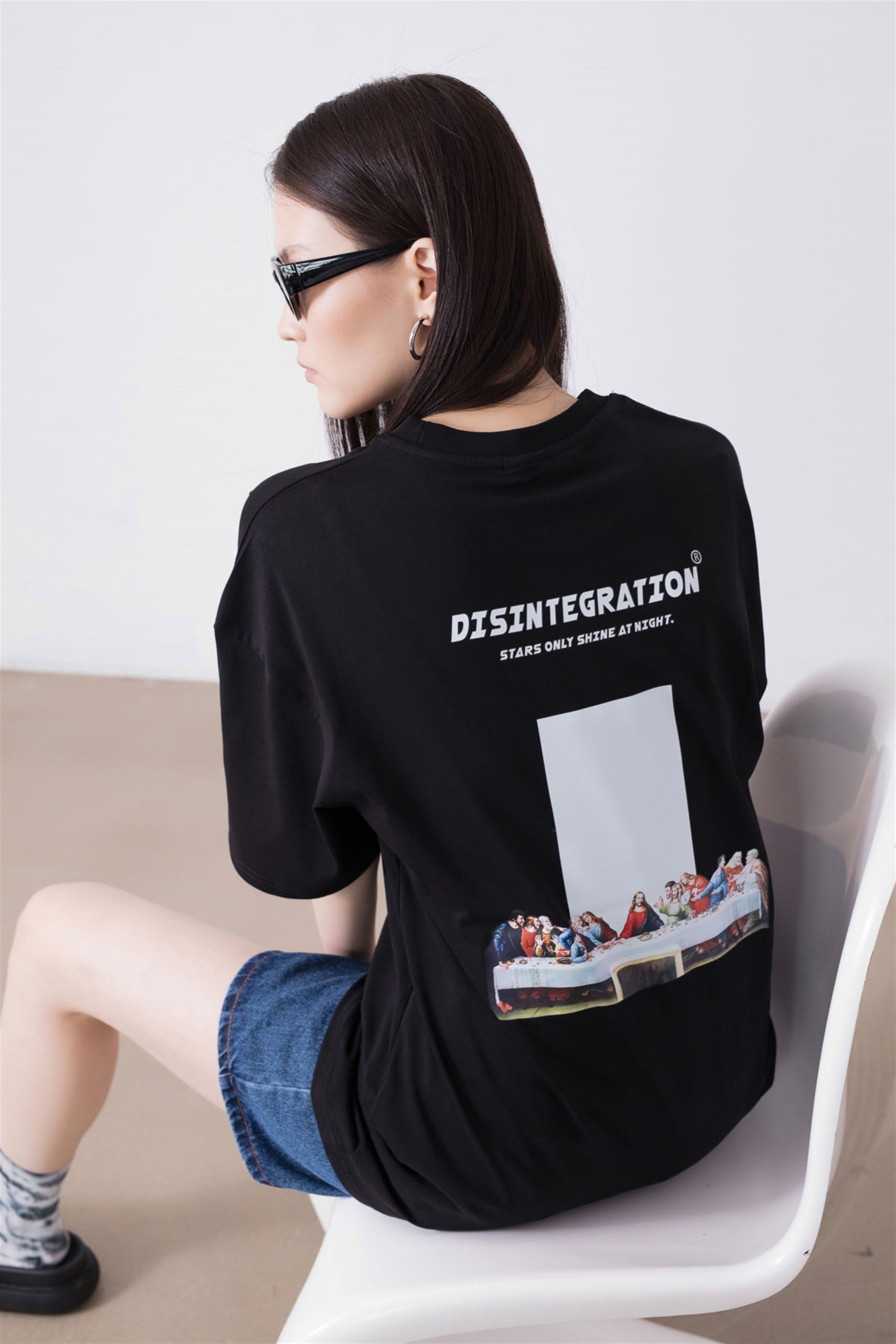 Trendiz Unisex Disintegration Siyah Tshirt