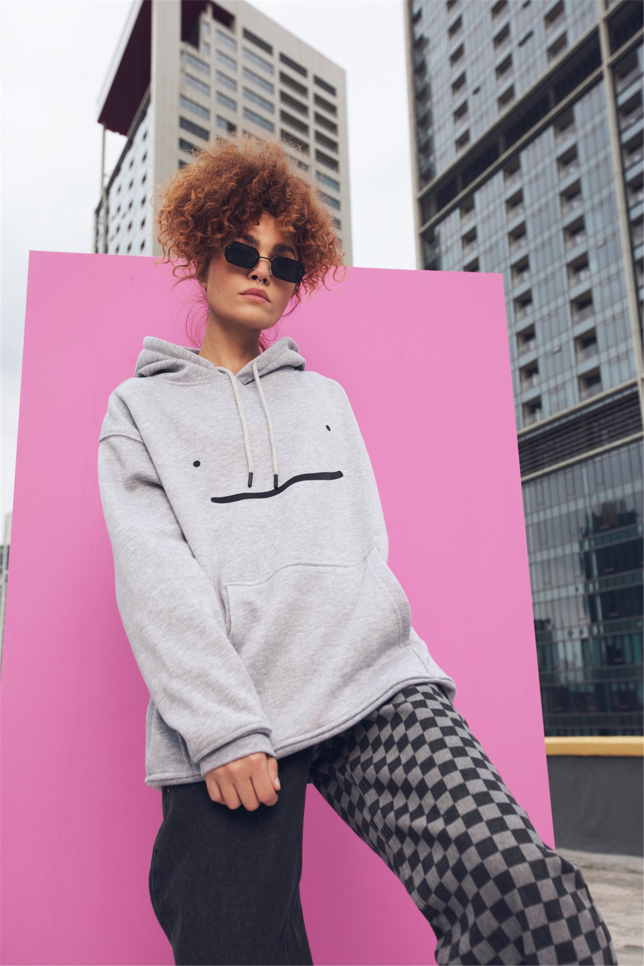Trendiz Unisex Dreamwastaken Gri Sweatshirt Hoodie