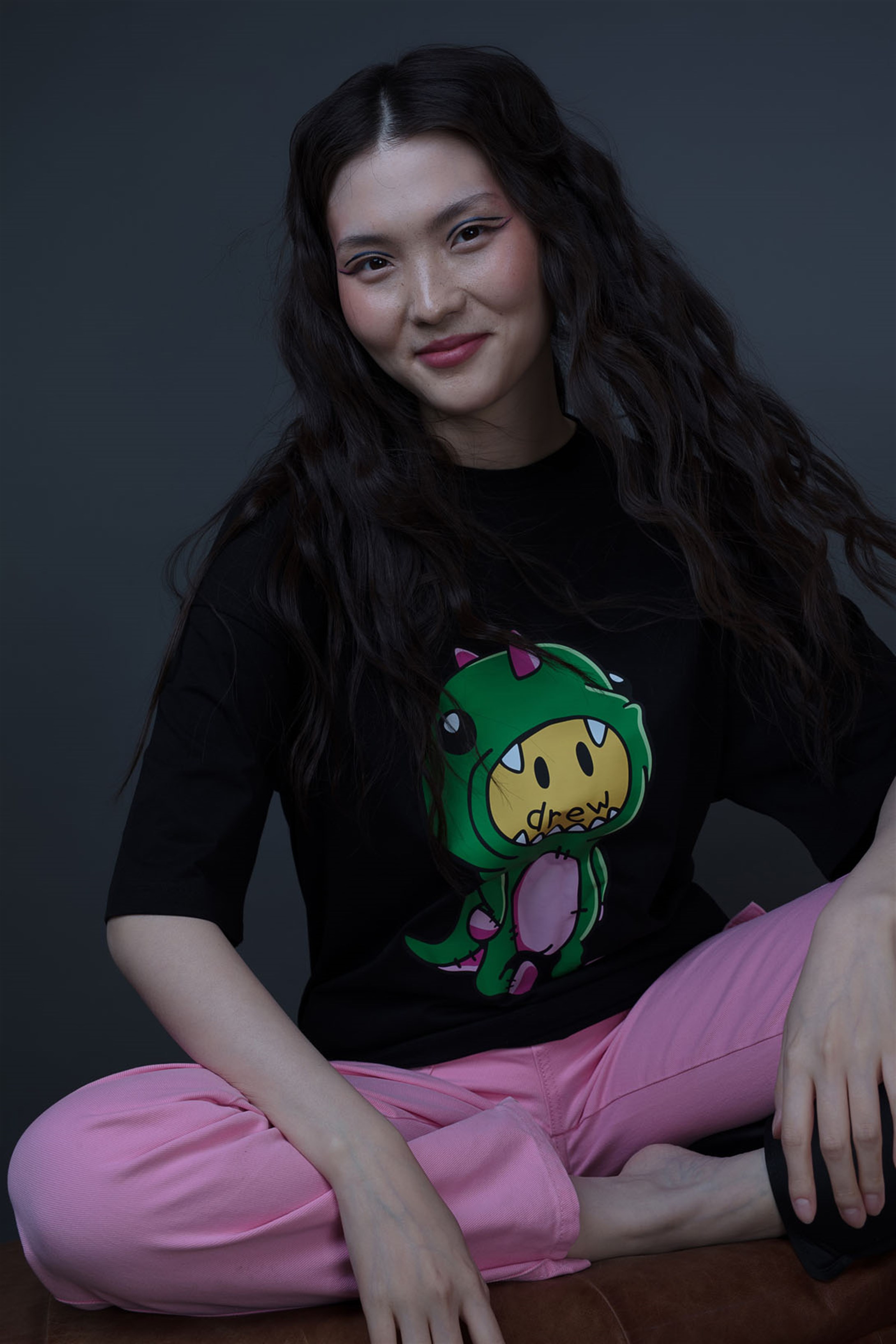 Trendiz Unisex Drew Canavar Siyah  Tshirt